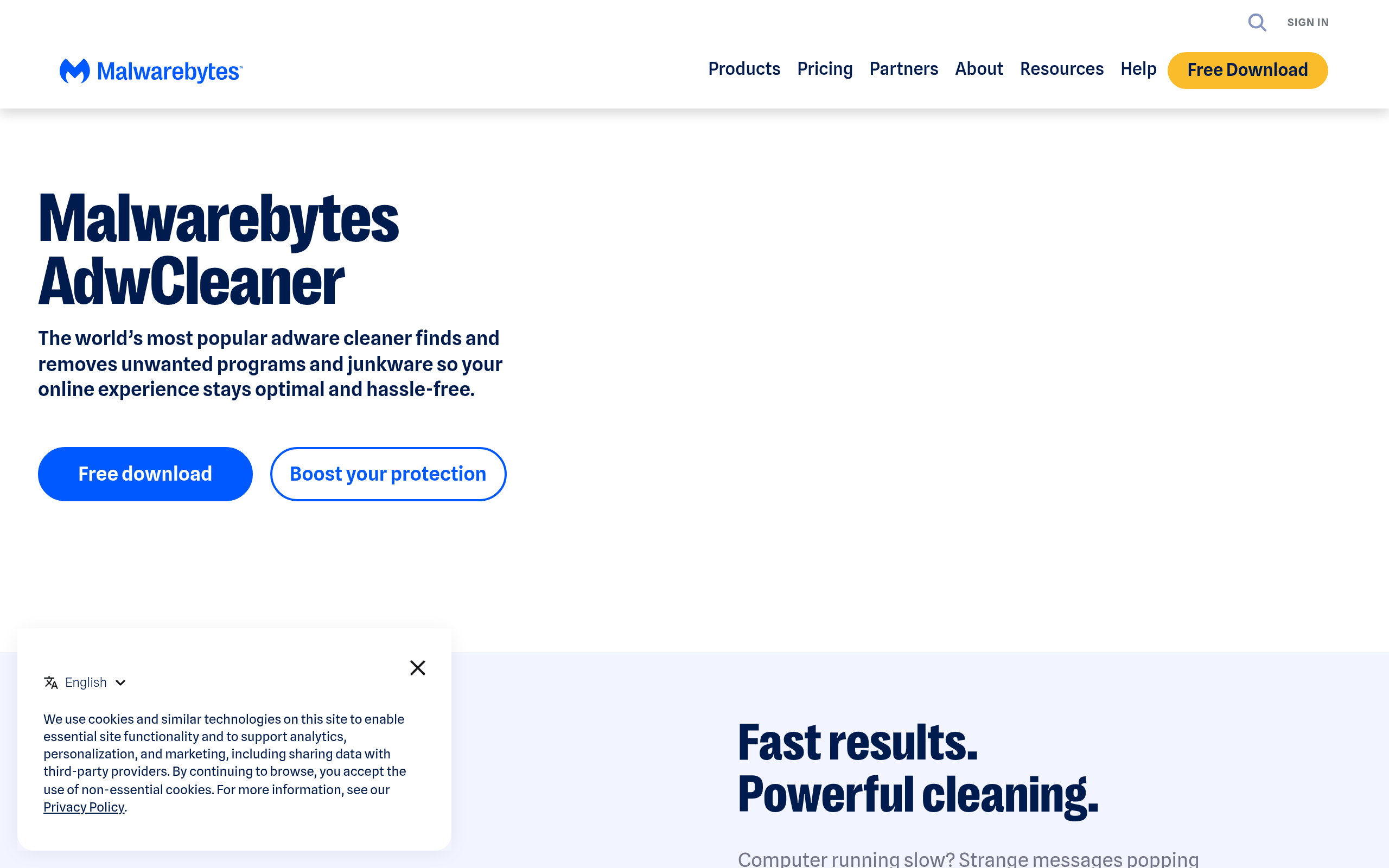 Malwarebytes AdwCleaner · 首页