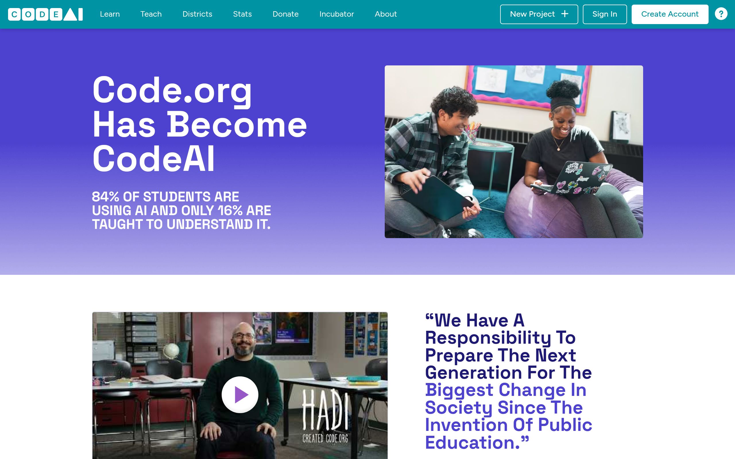 Code.org · 首页