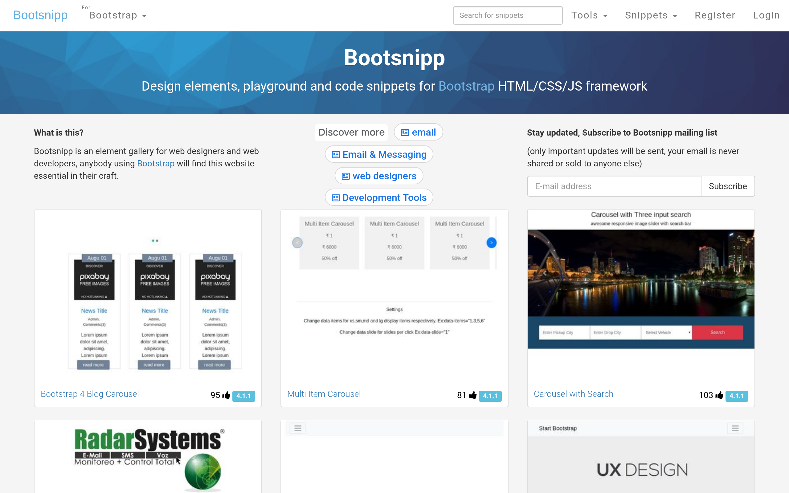 Bootsnipp · 首页