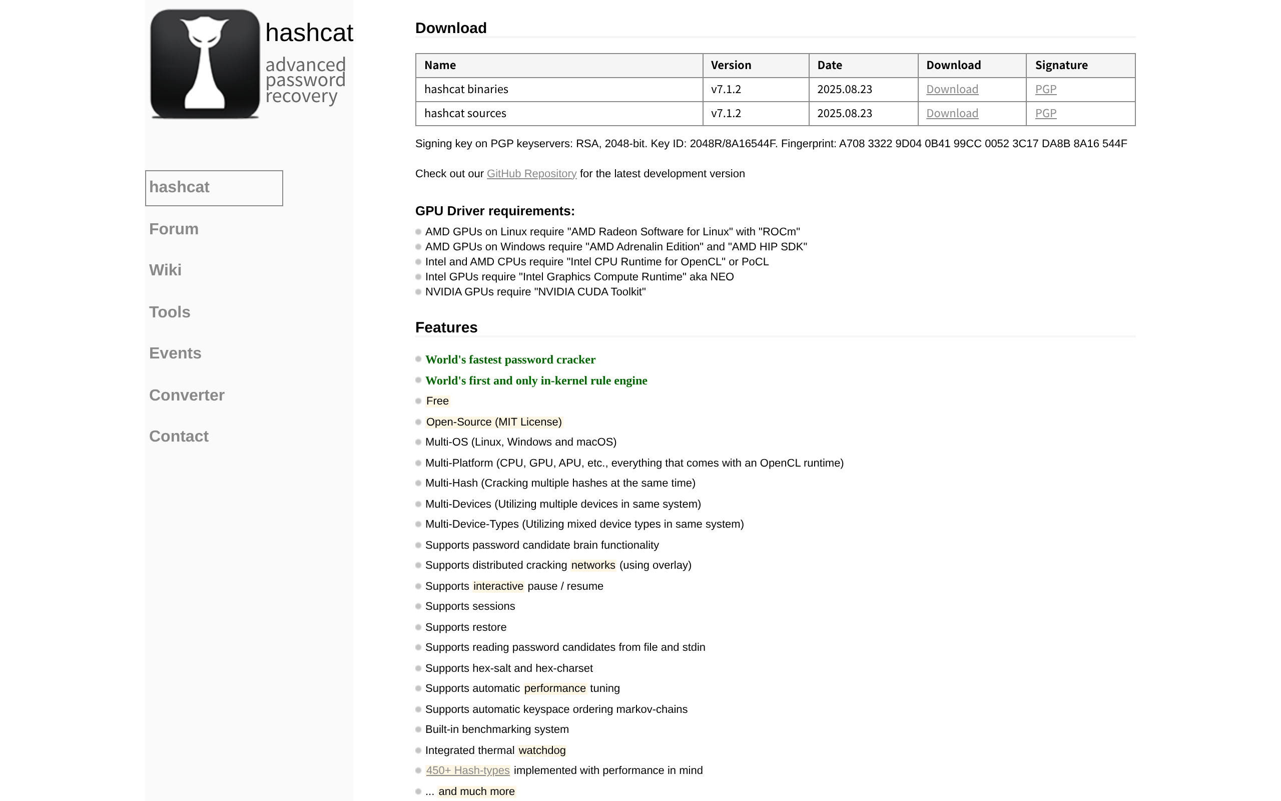 hashcat · 首页