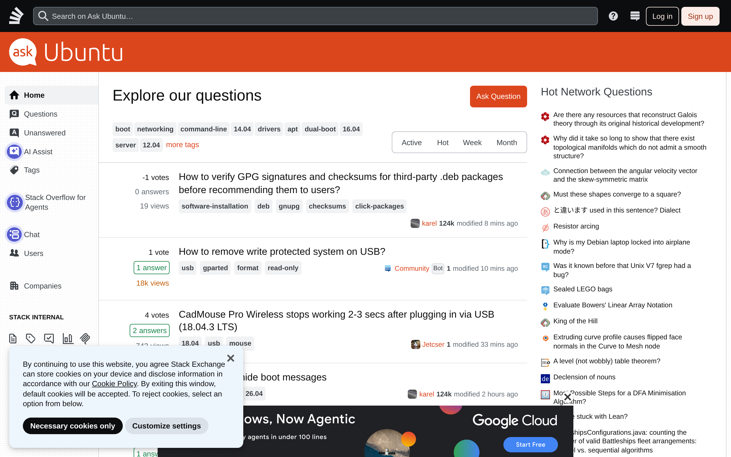 Ask Ubuntu · 首页