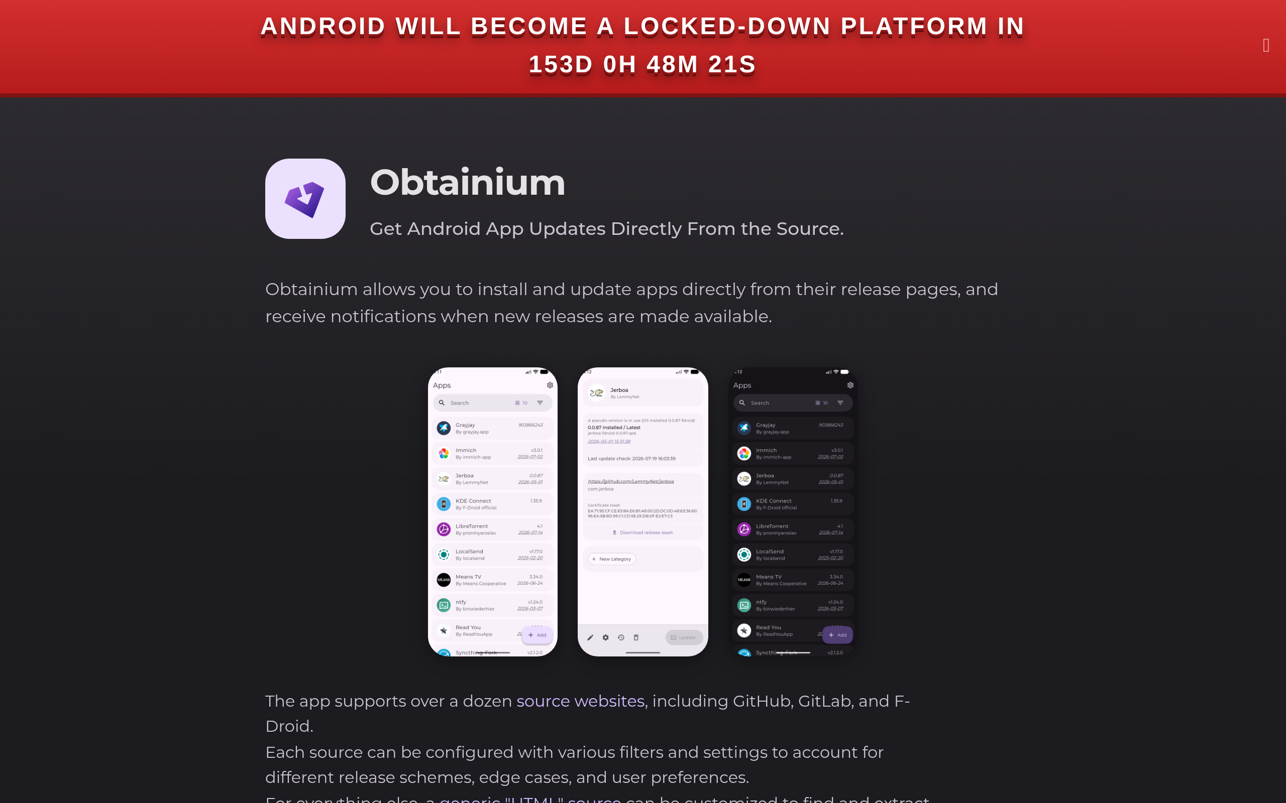 Obtainium · 首页