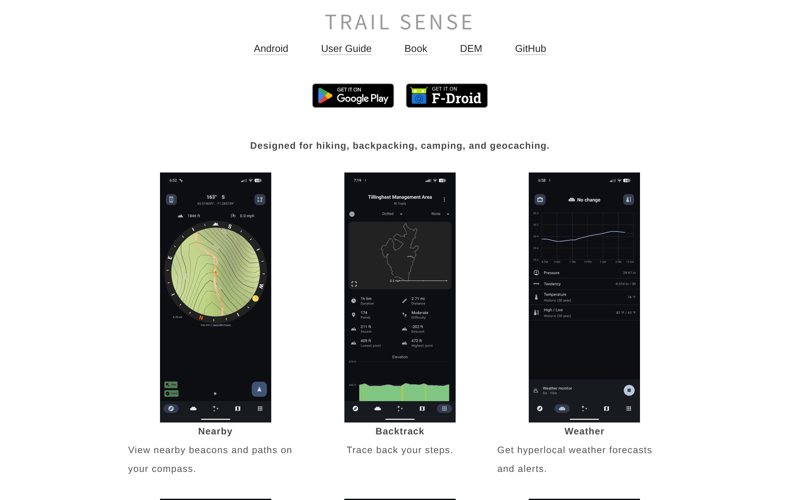 Trail Sense · 首页