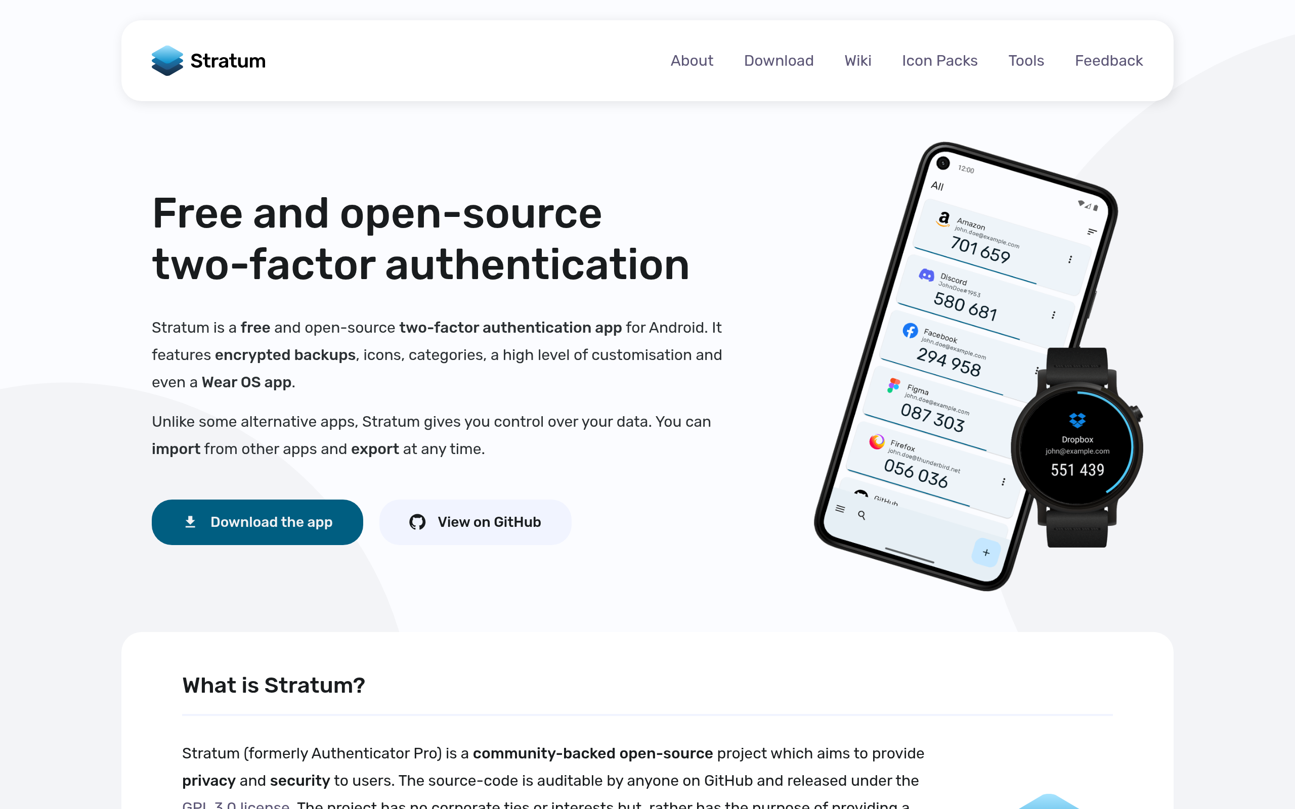 Stratum Authenticator · 首页