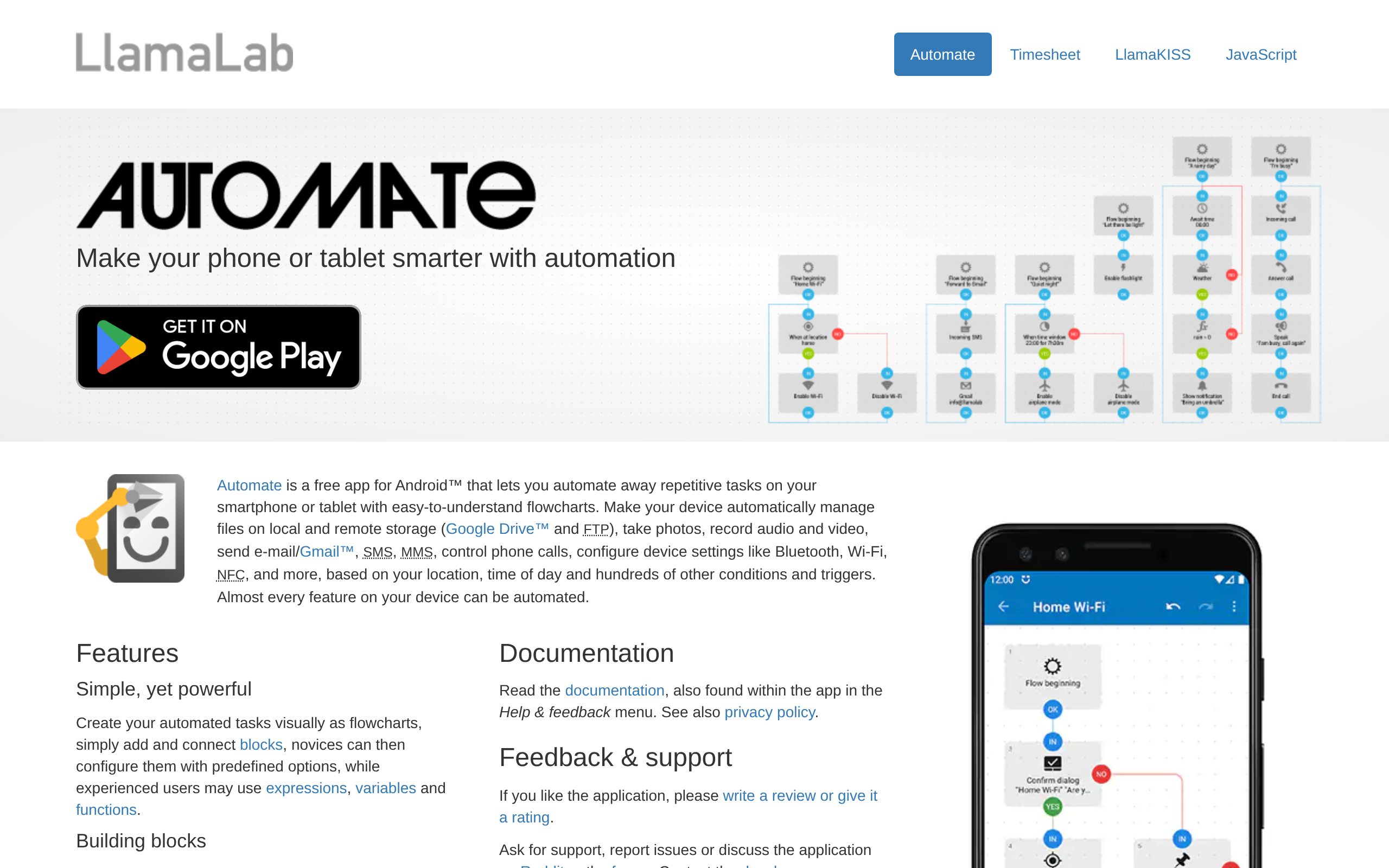 Automate · 首页