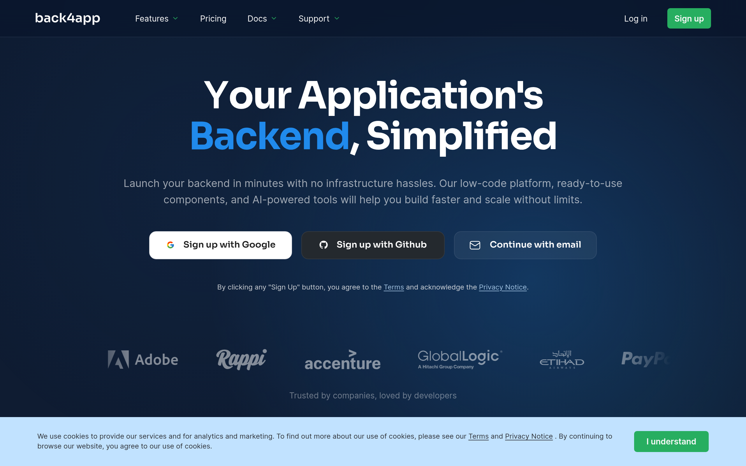 Back4app · 首页