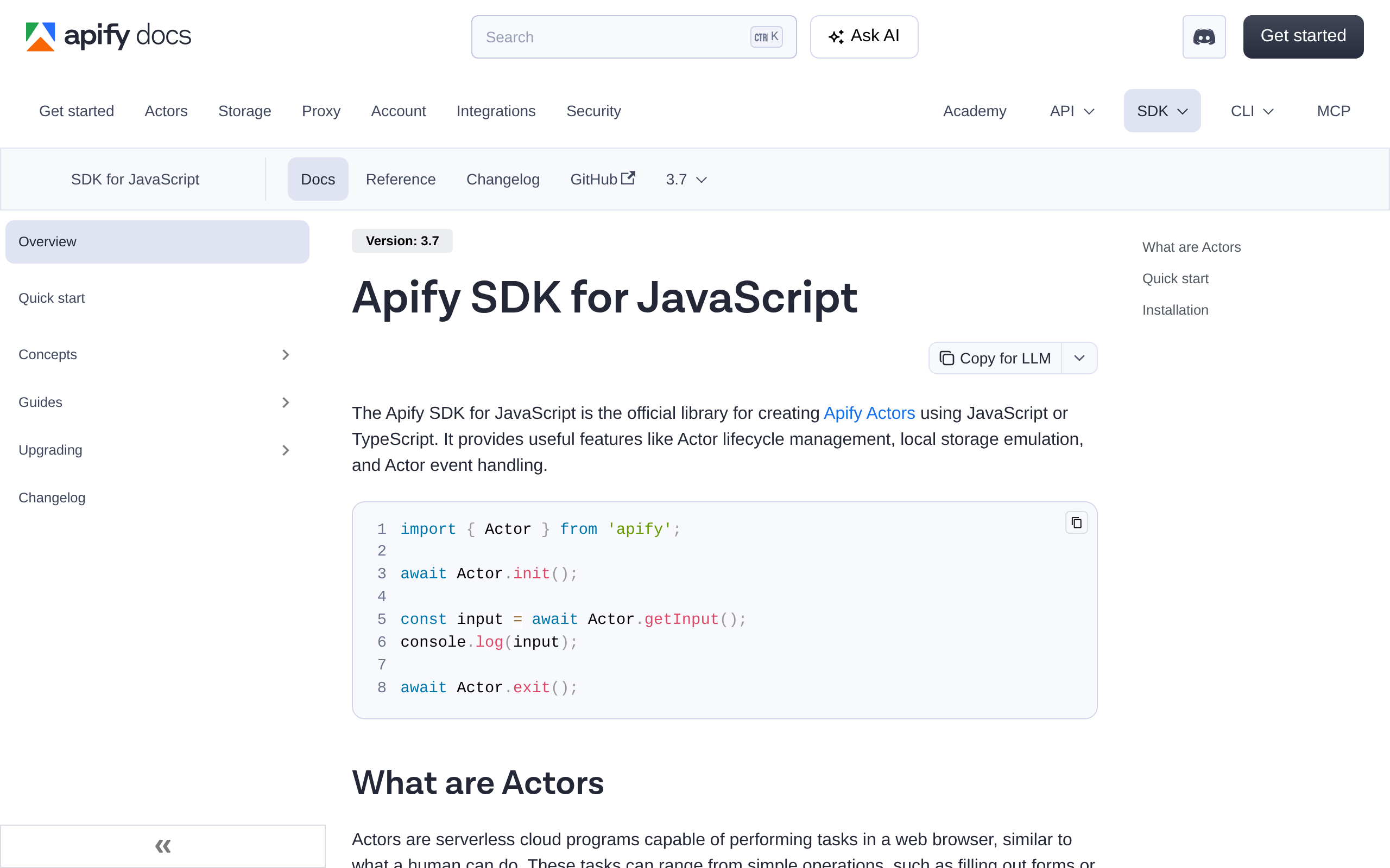 Apify SDK · 首页