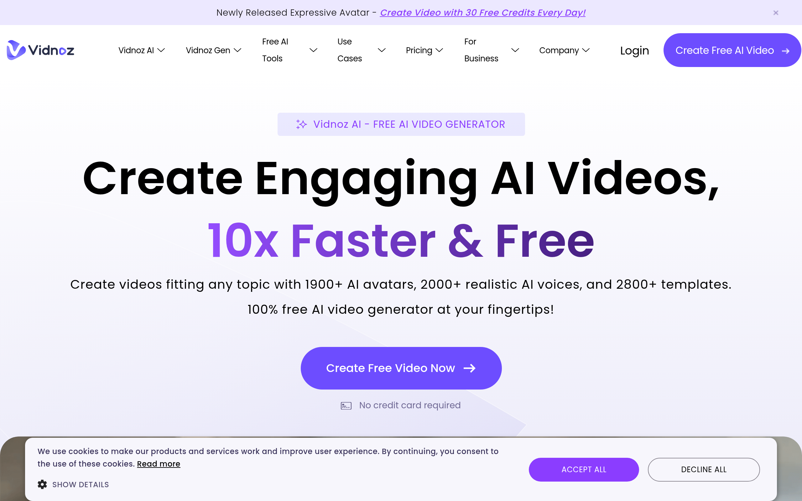 Vidnoz AI · 首页