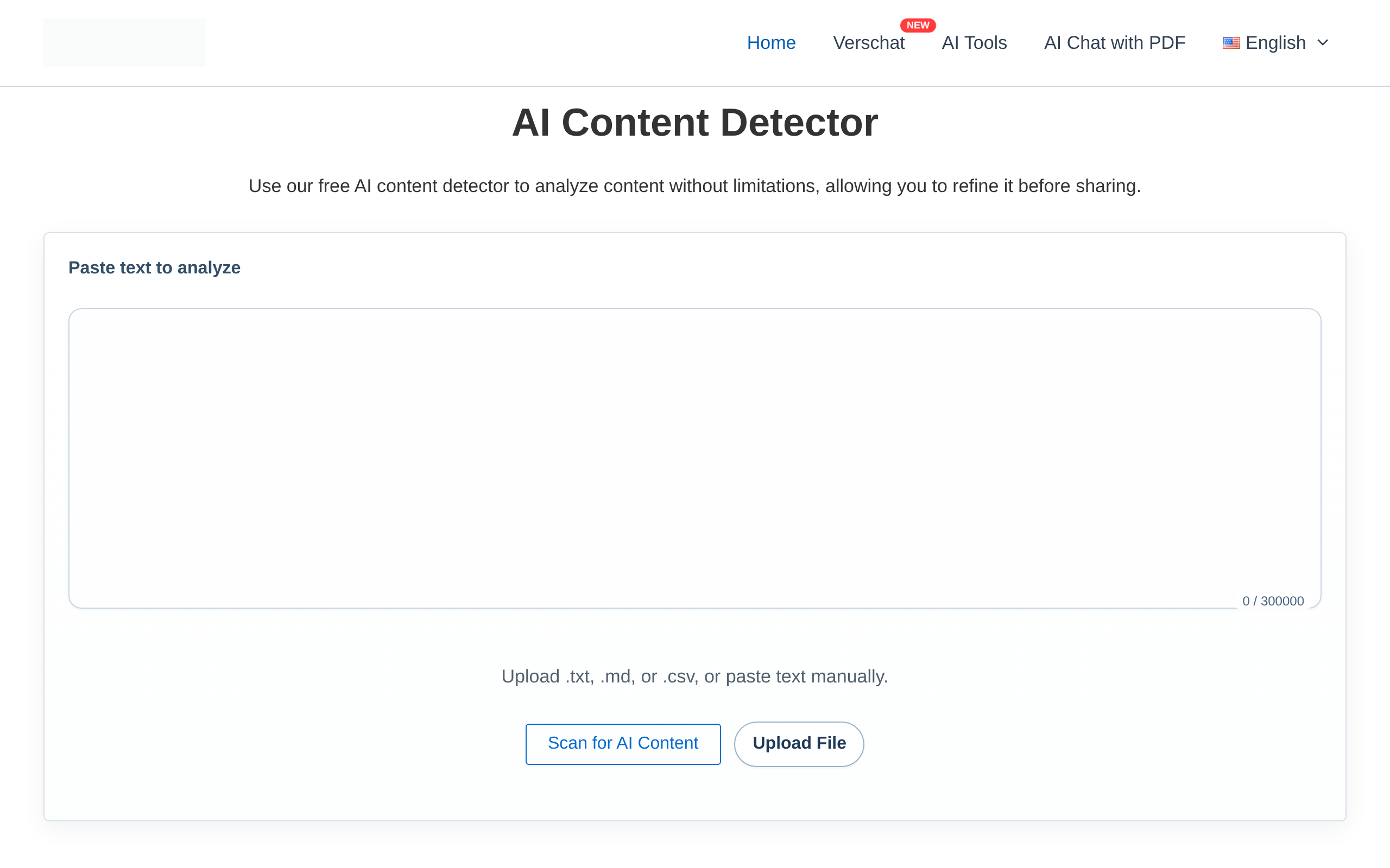 AI Content Detector · 首页