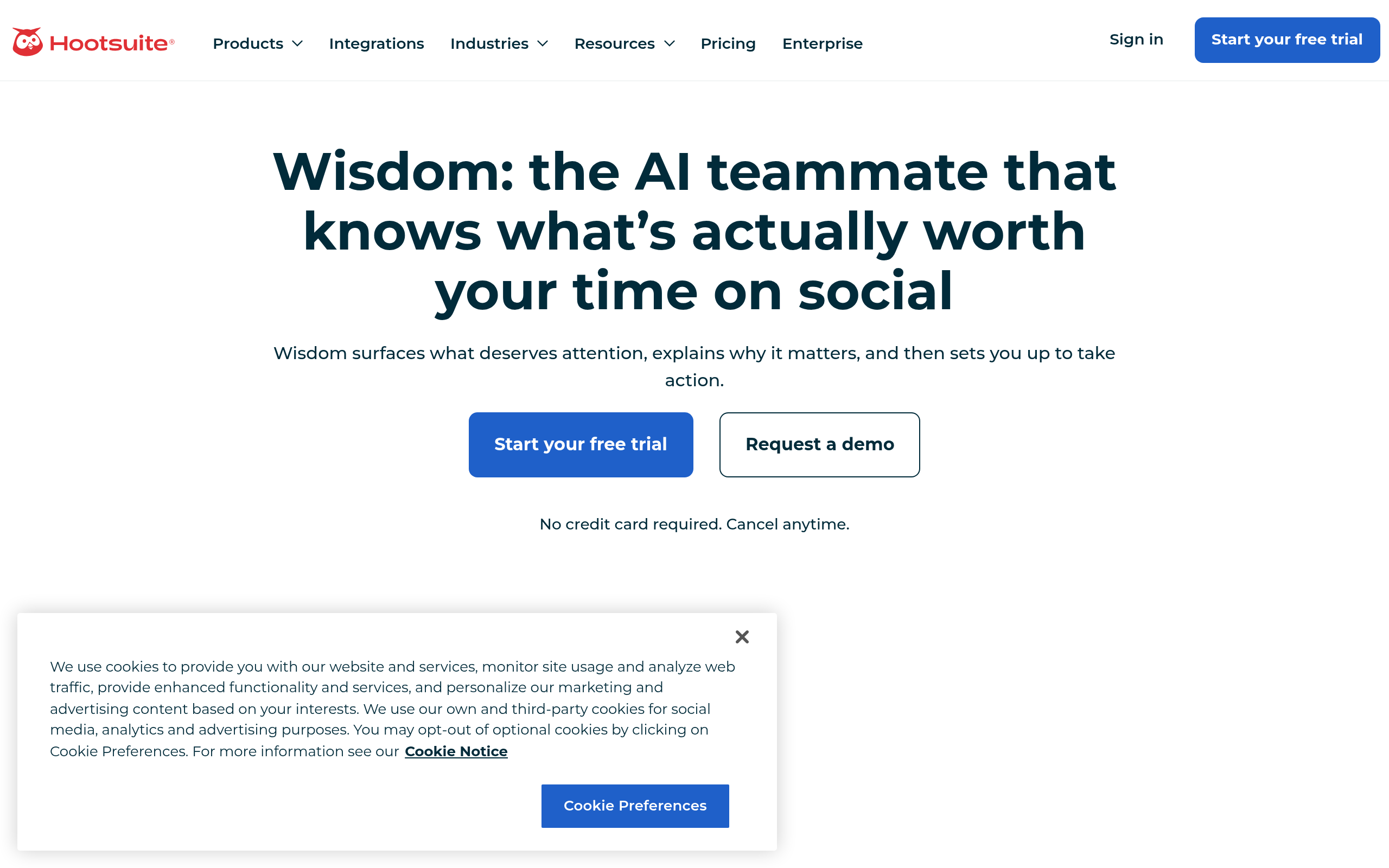 Hootsuite Wisdom · 首页