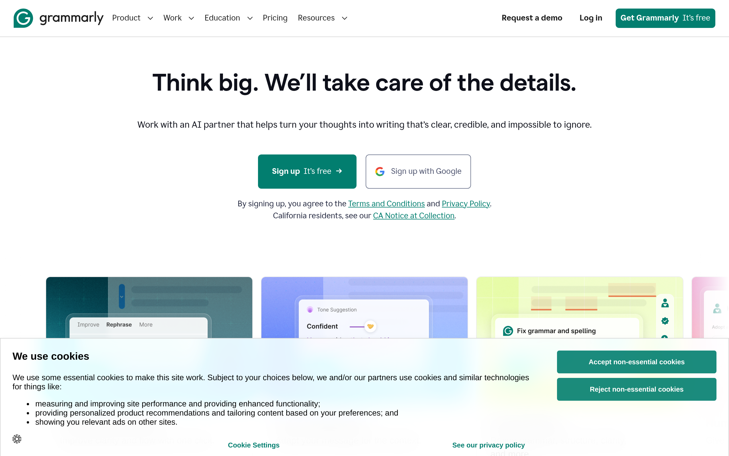 Grammarly · 首页