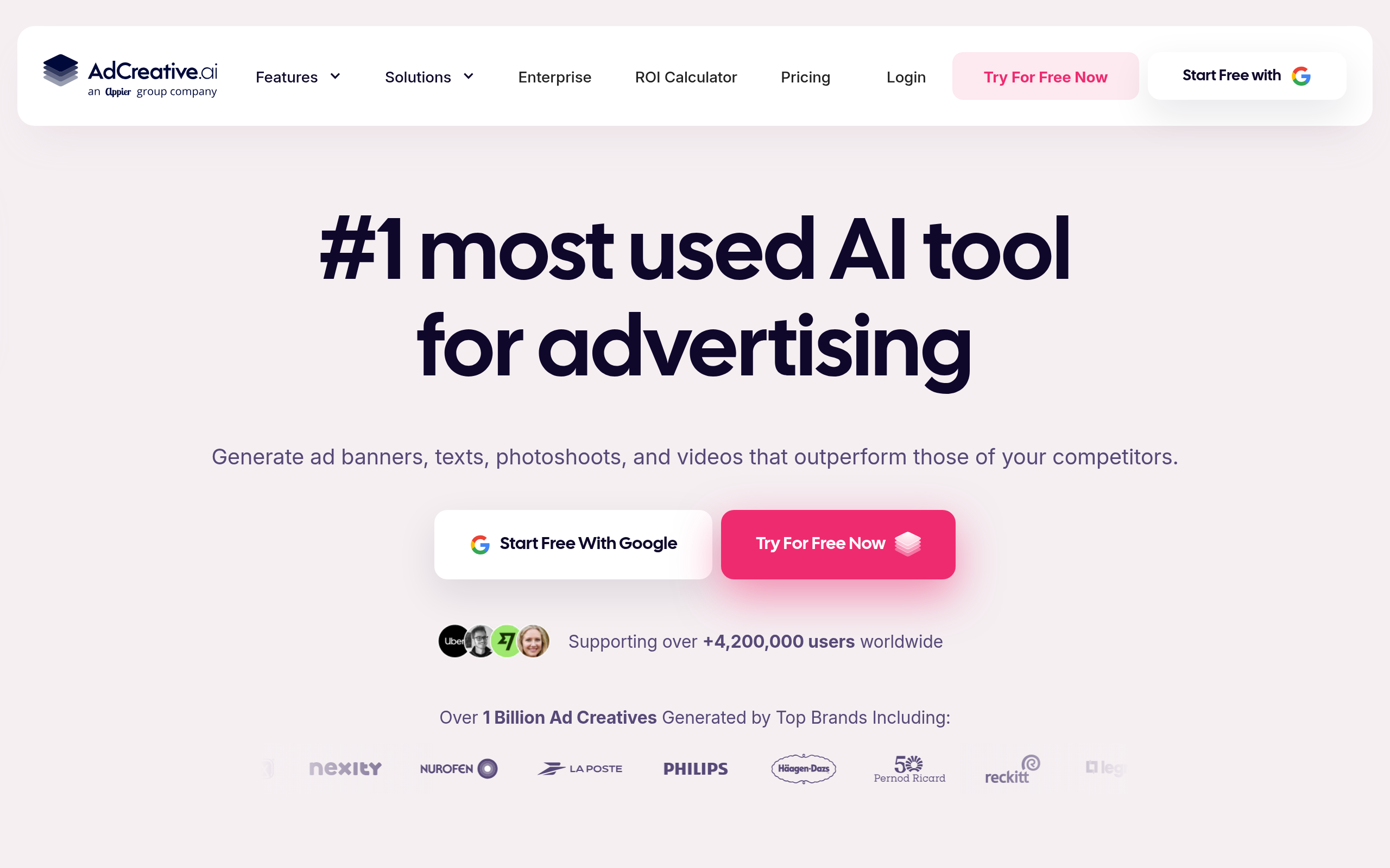 AdCreative.ai · 首页
