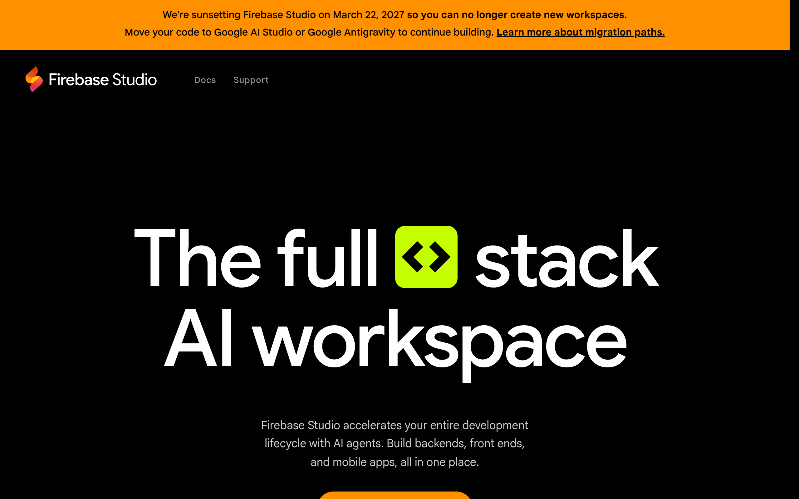 Firebase Studio · 首页