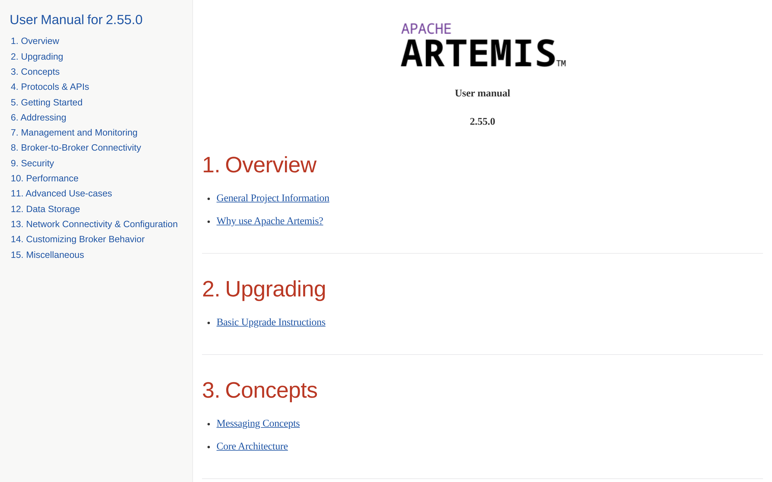 Apache ActiveMQ Artemis · 首页