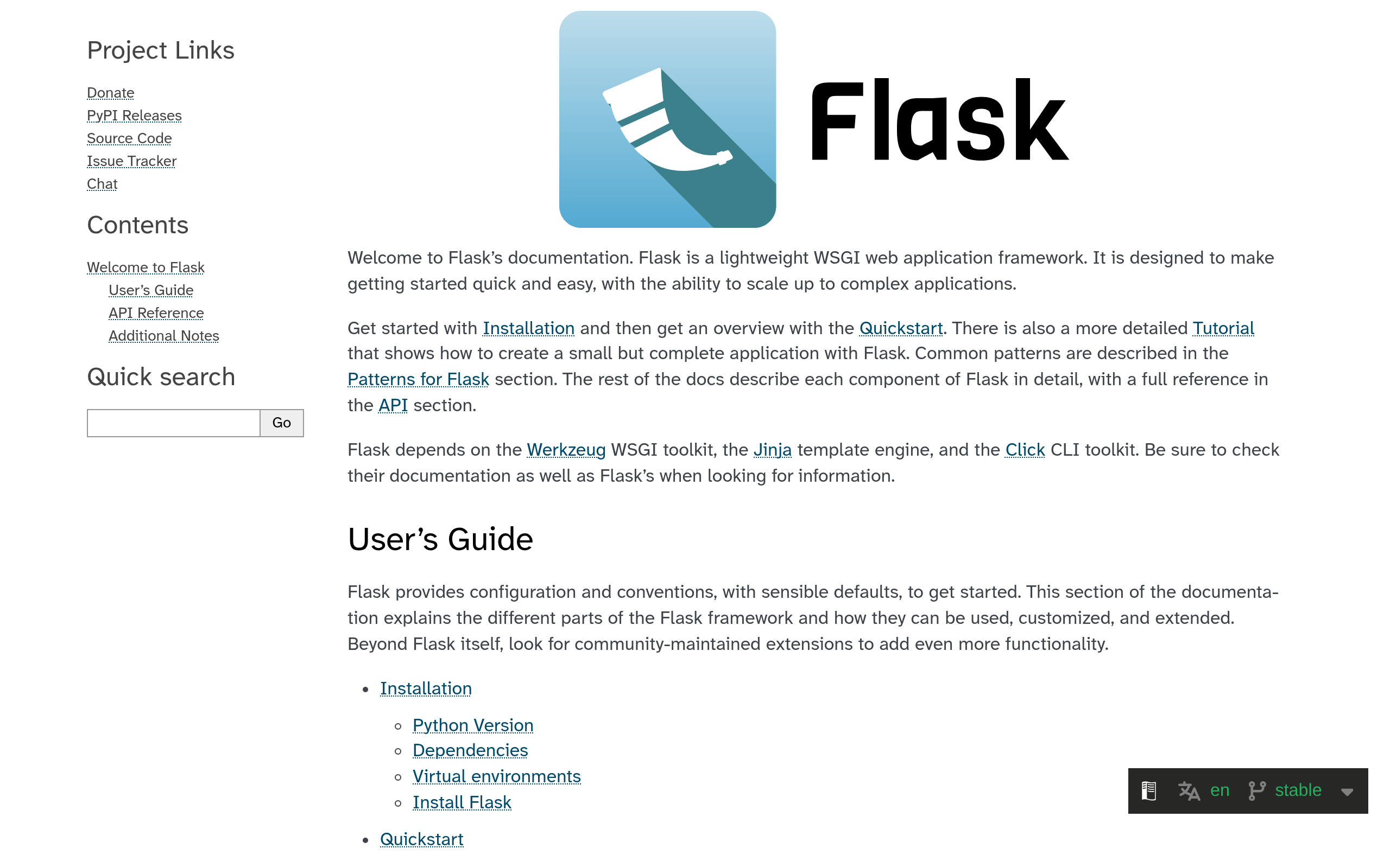 Flask · 首页