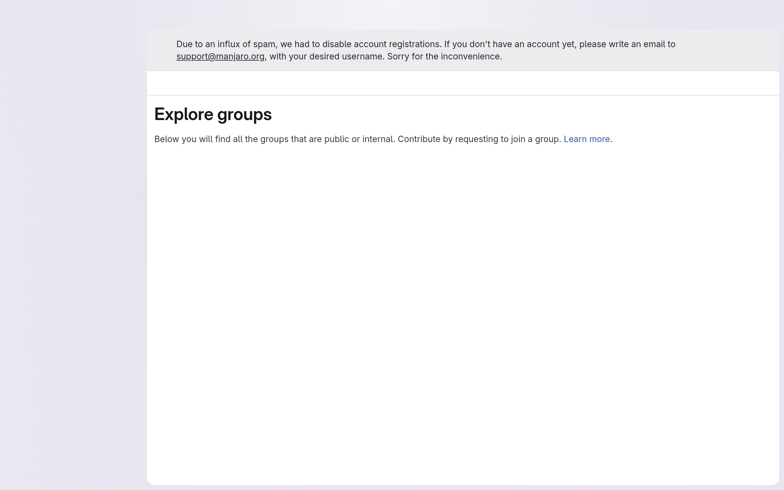 Manjaro GitLab · 首页