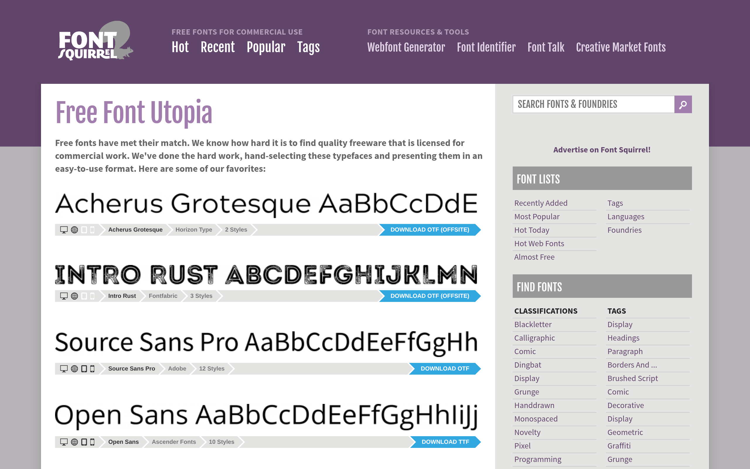 Font Squirrel · 首页