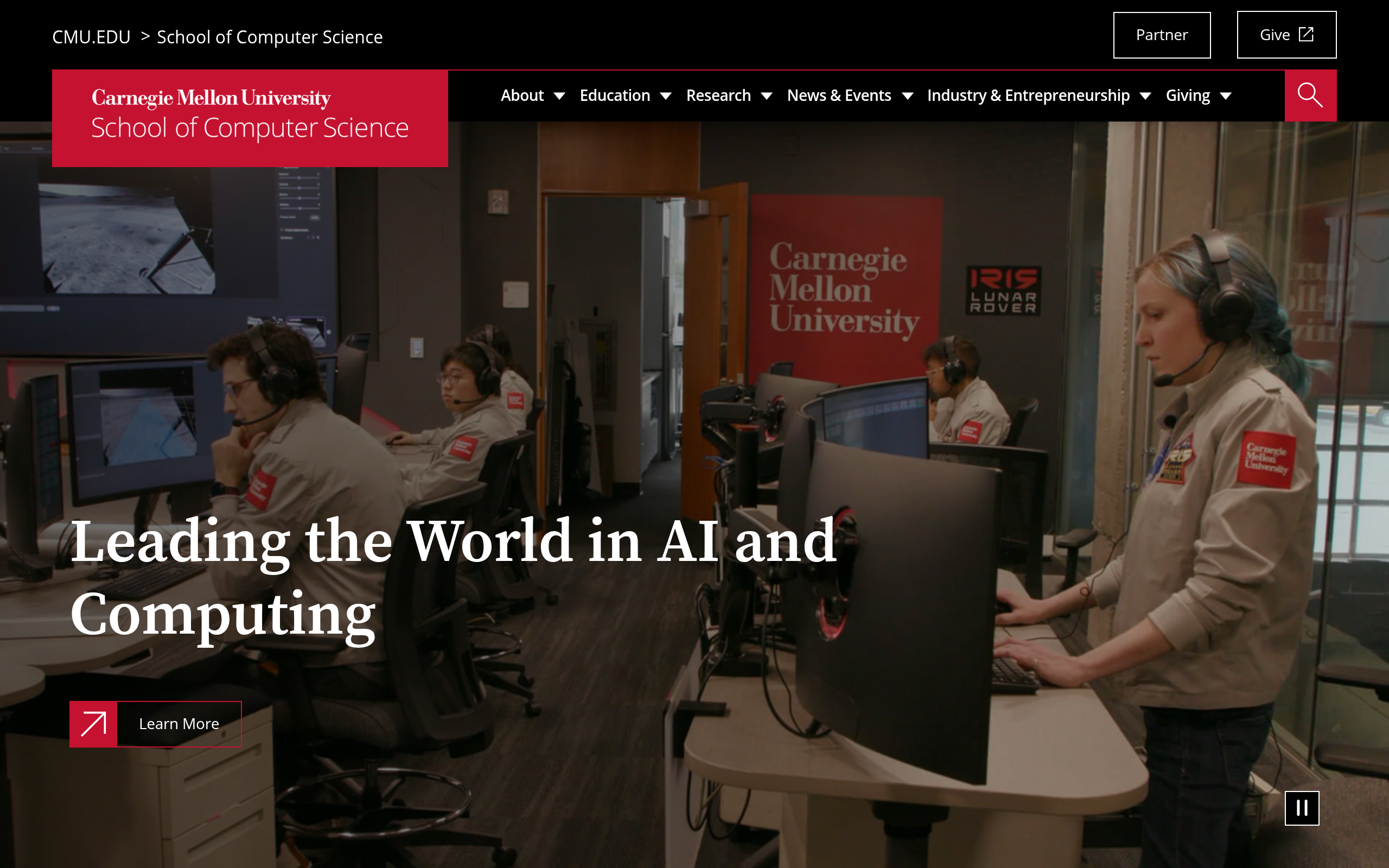 CMU School of Computer Science · 首页