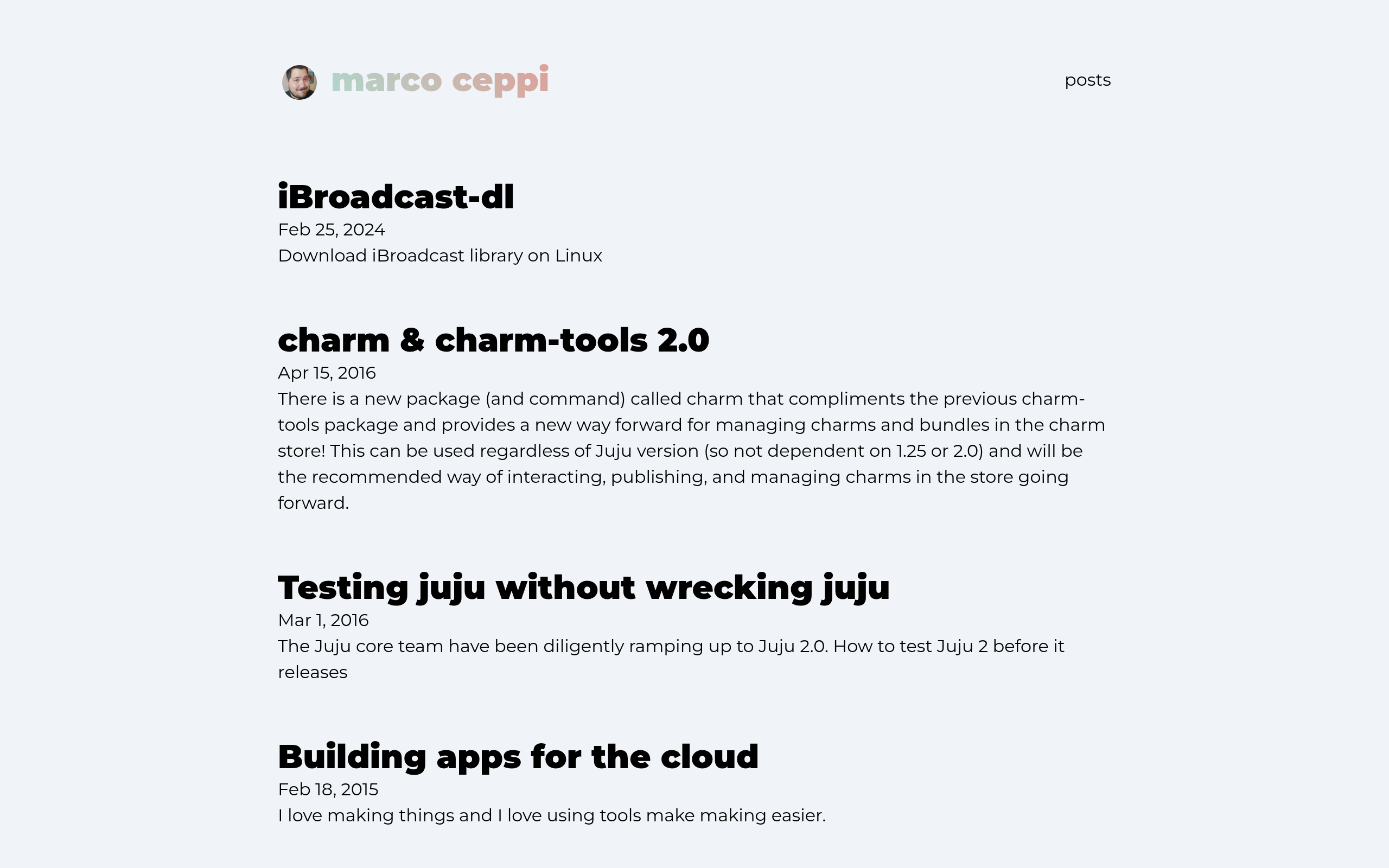 Marco Ceppi · 首页