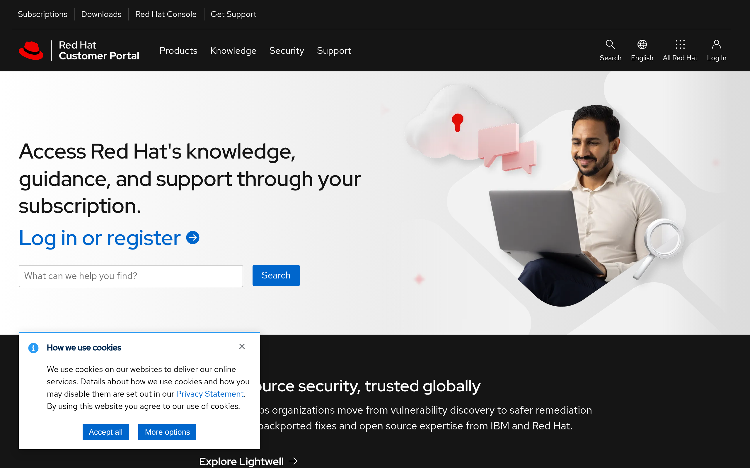 Red Hat Customer Portal · 首页