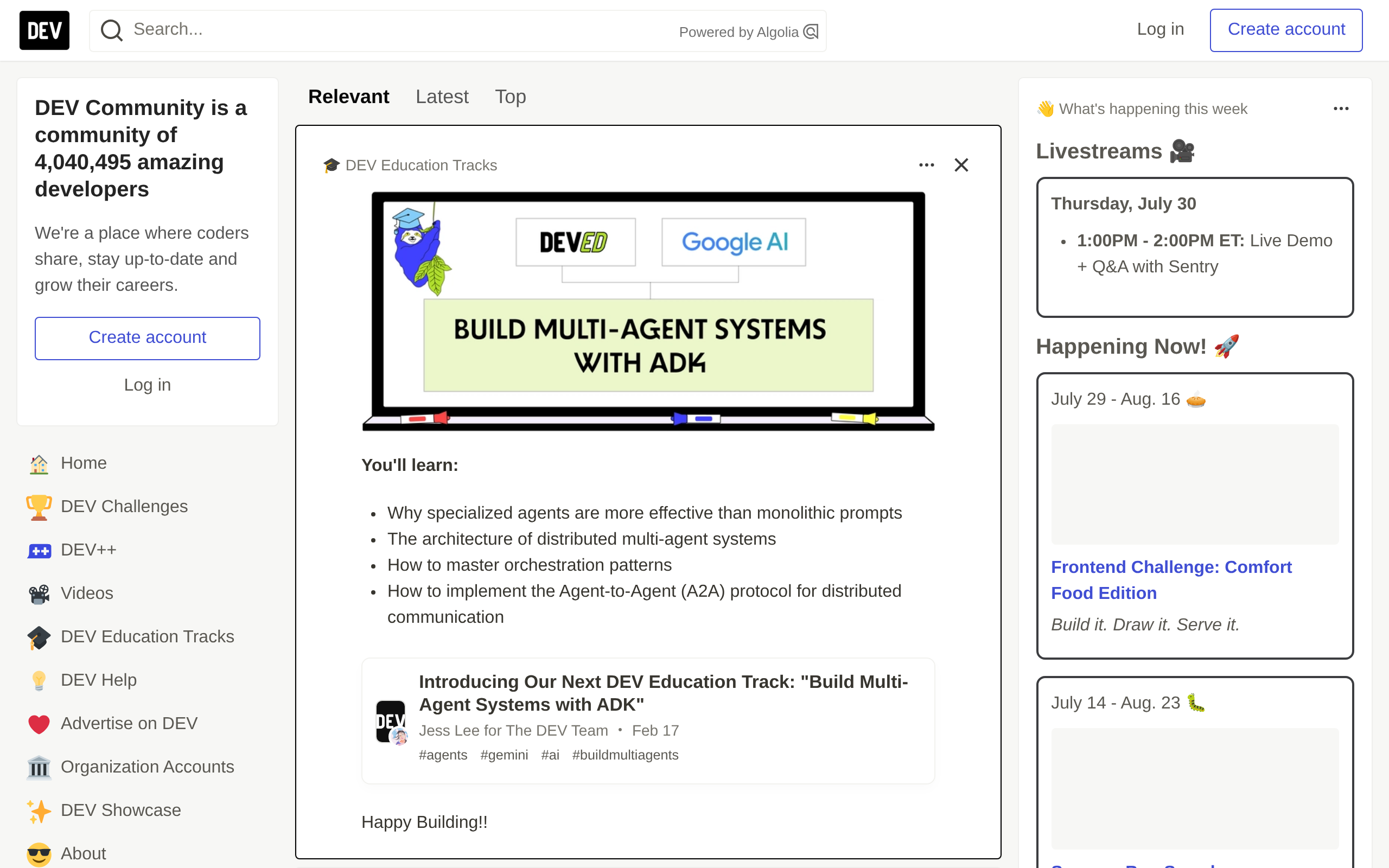 DEV Community · 首页
