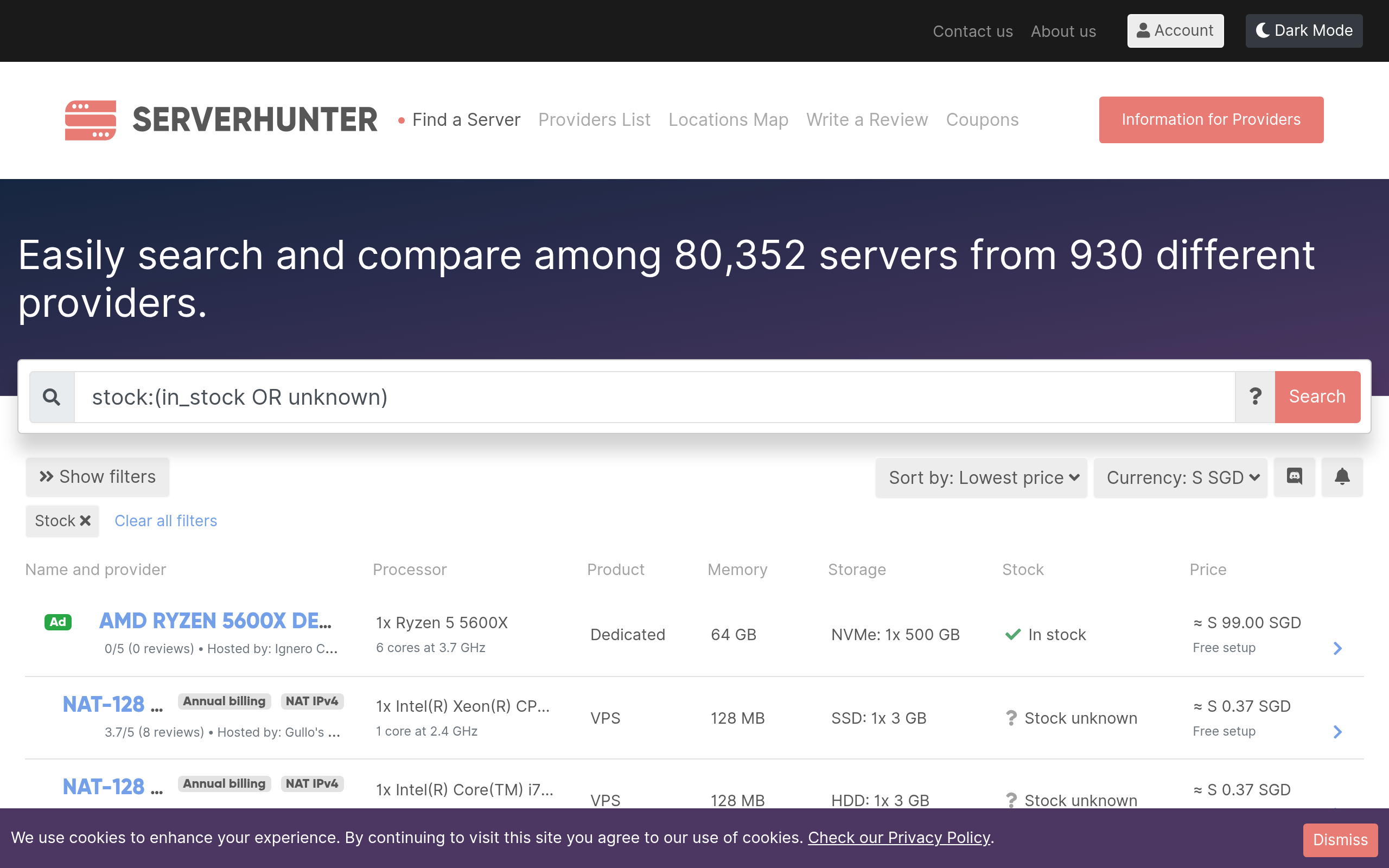 Server Hunter · 首页