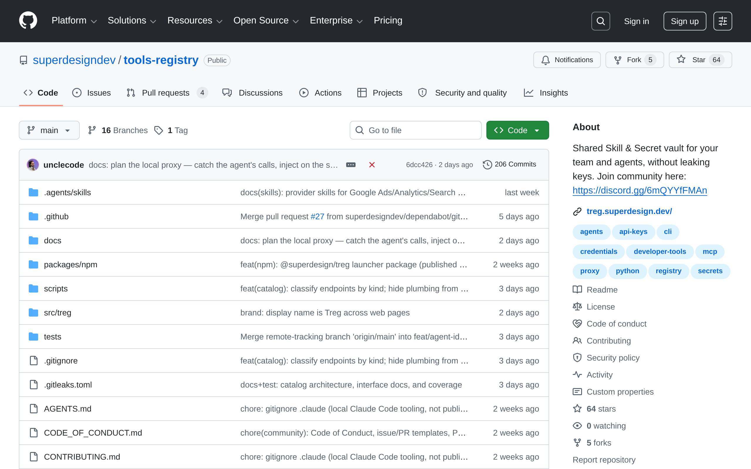 Tools Registry · 首页