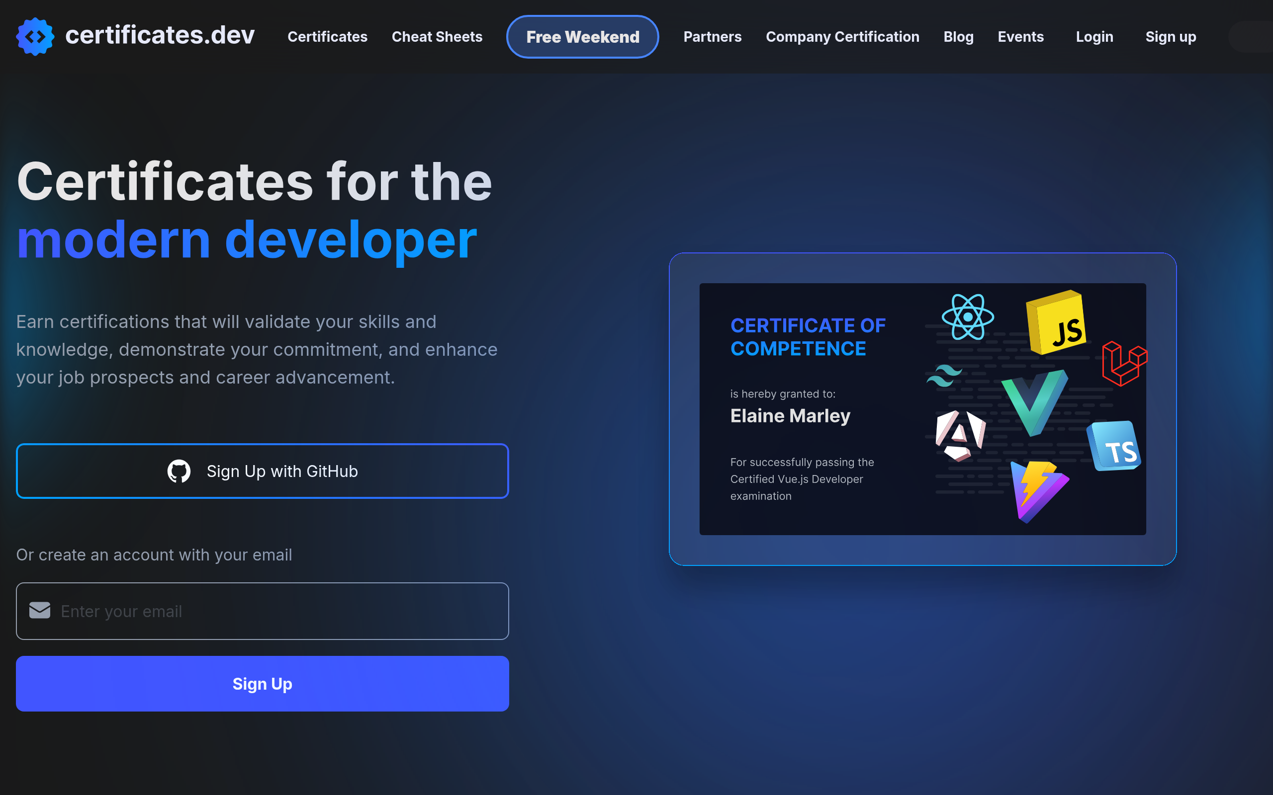 Certificates.dev · 首页