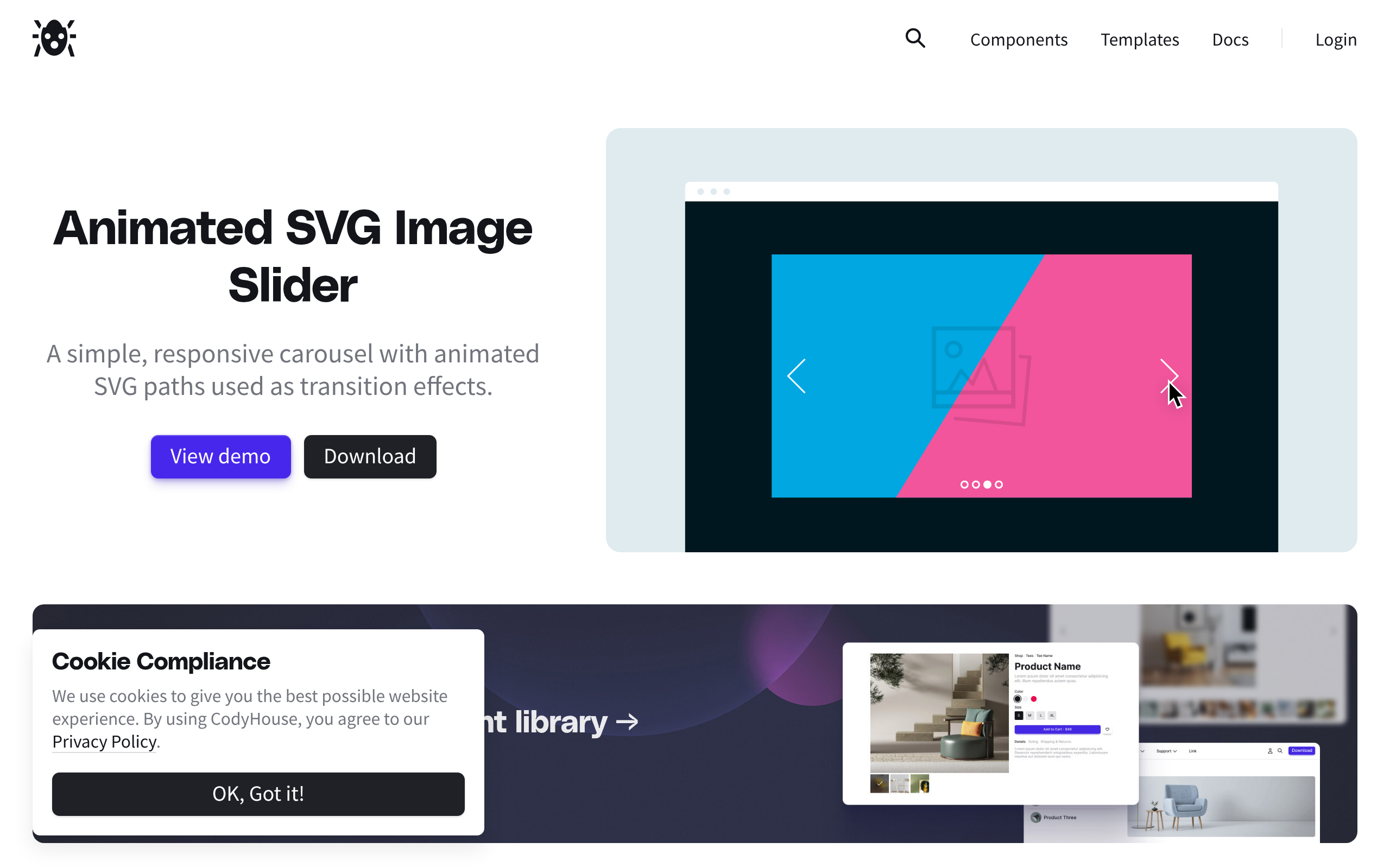 Animated SVG Image Slider · 首页