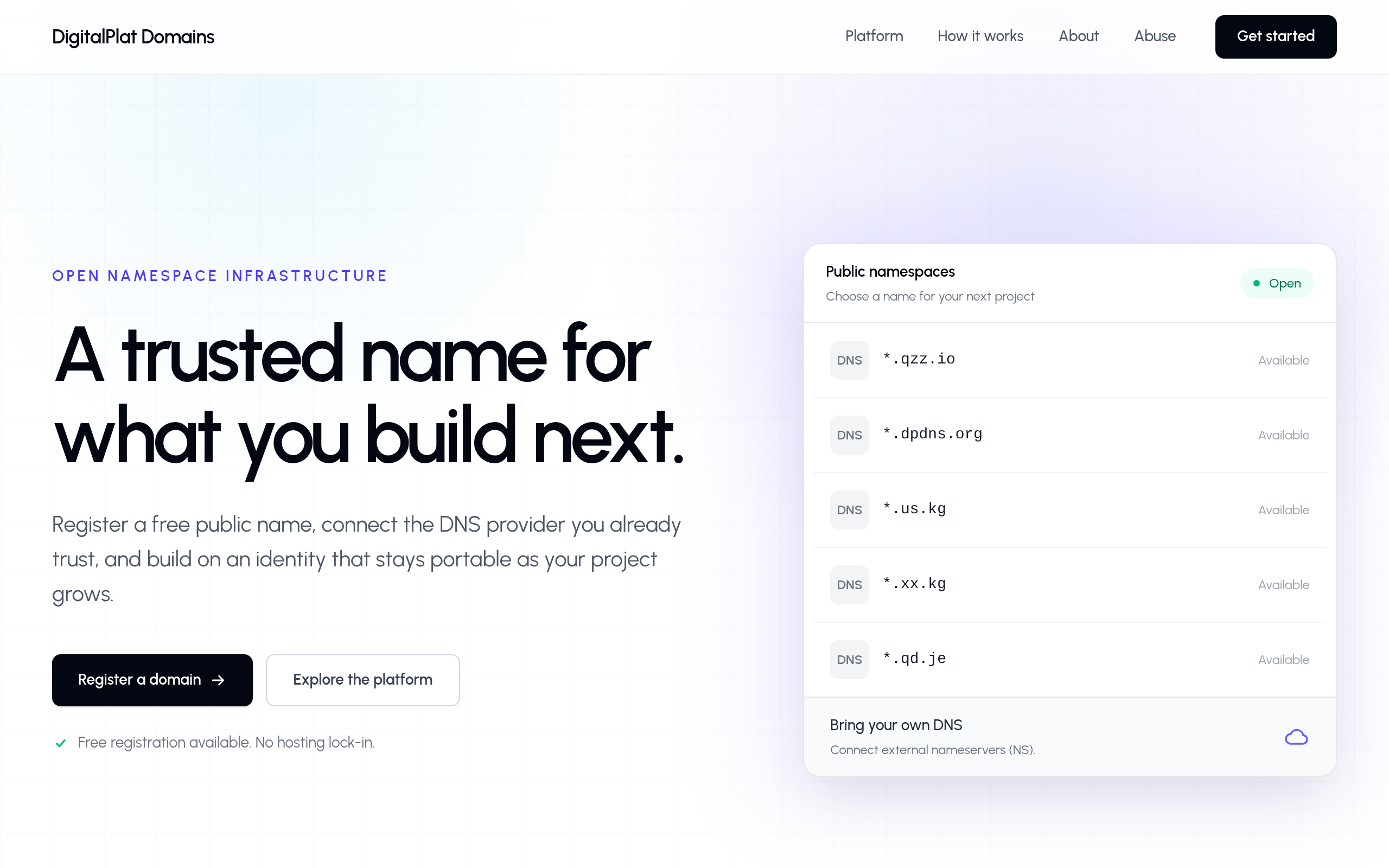 DigitalPlat Domains · 首页