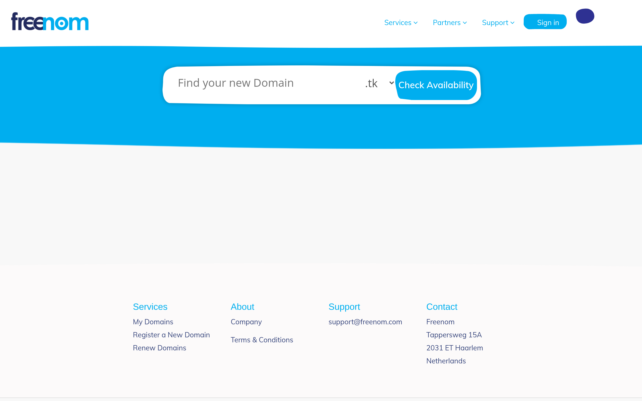 Freenom Domain Checker · 首页