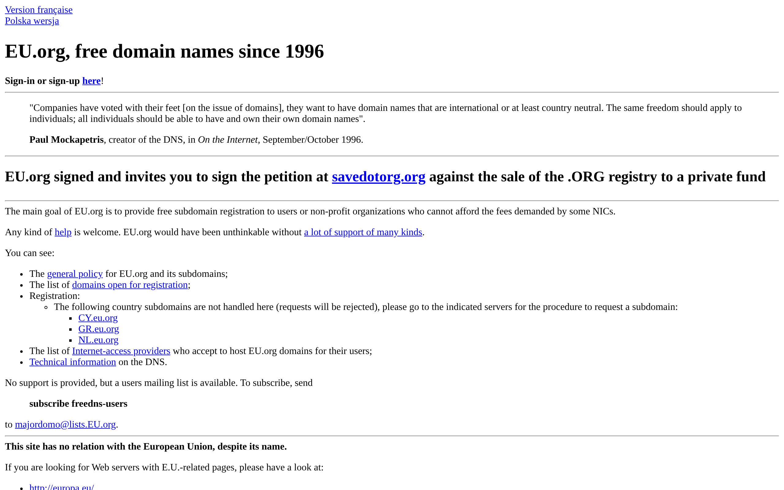 EU.org · 首页