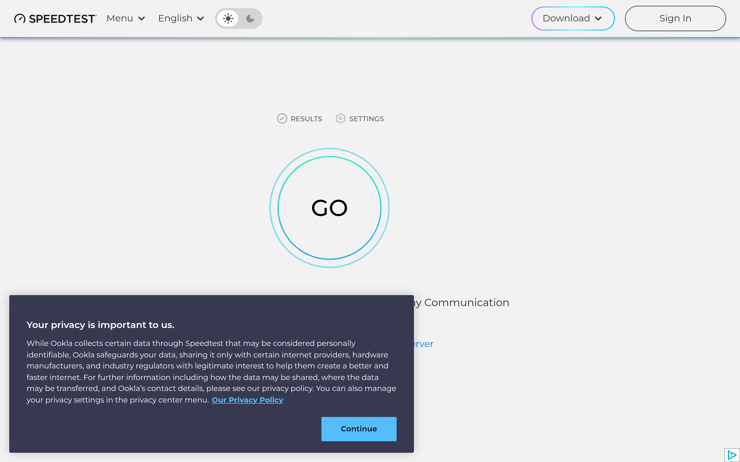 Speedtest by Ookla · 首页