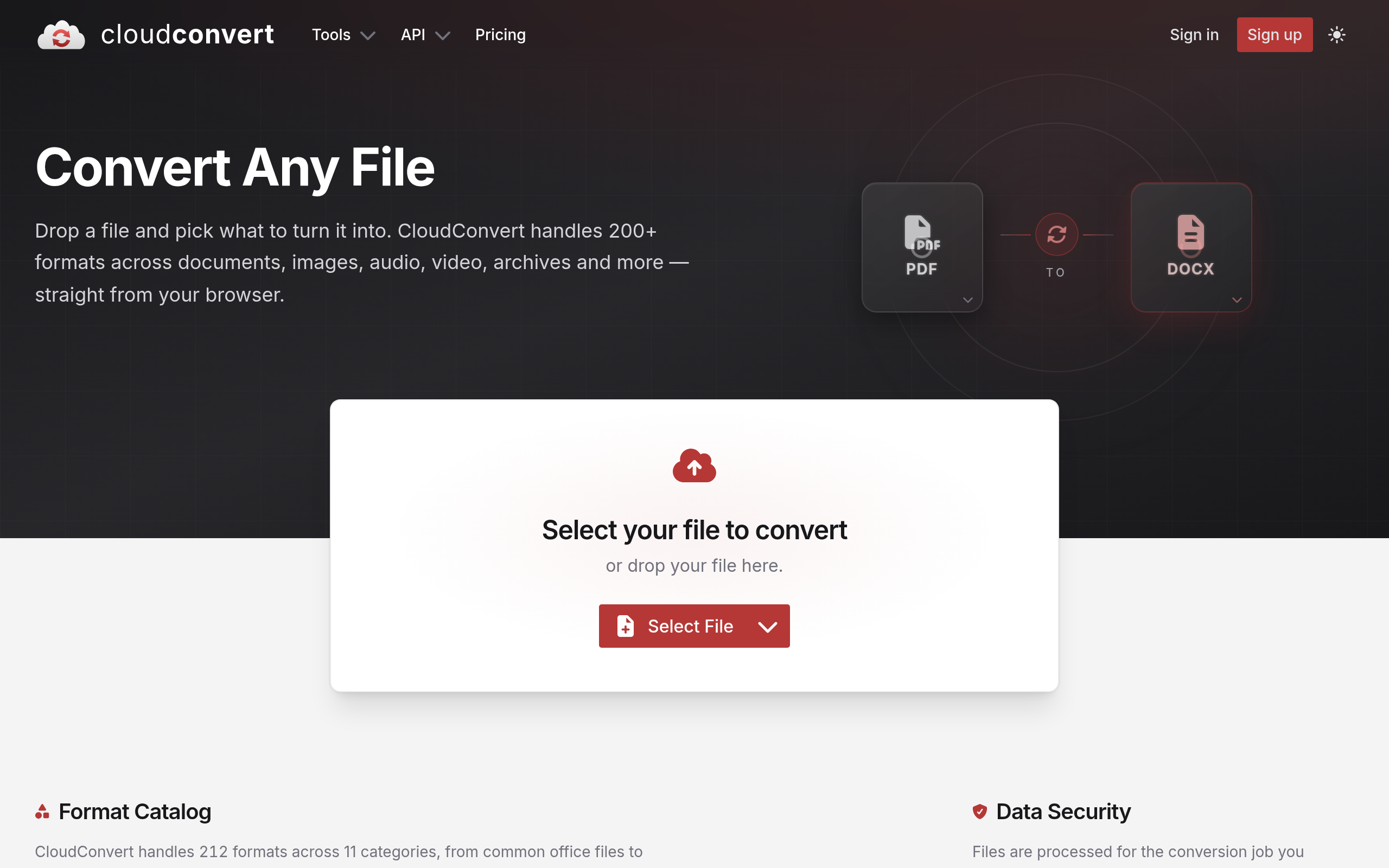 CloudConvert · 首页