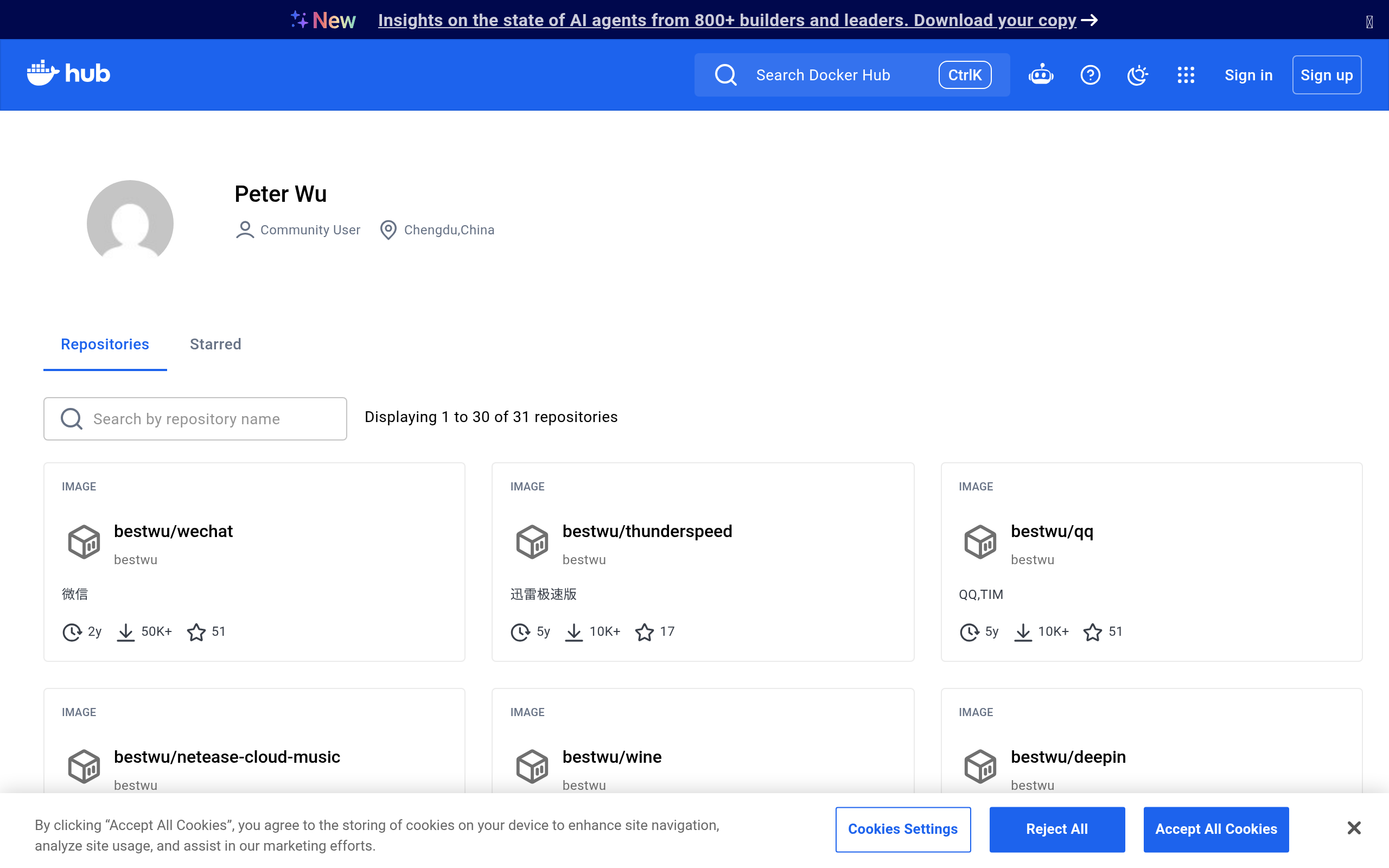 bestwu Docker Hub · 首页