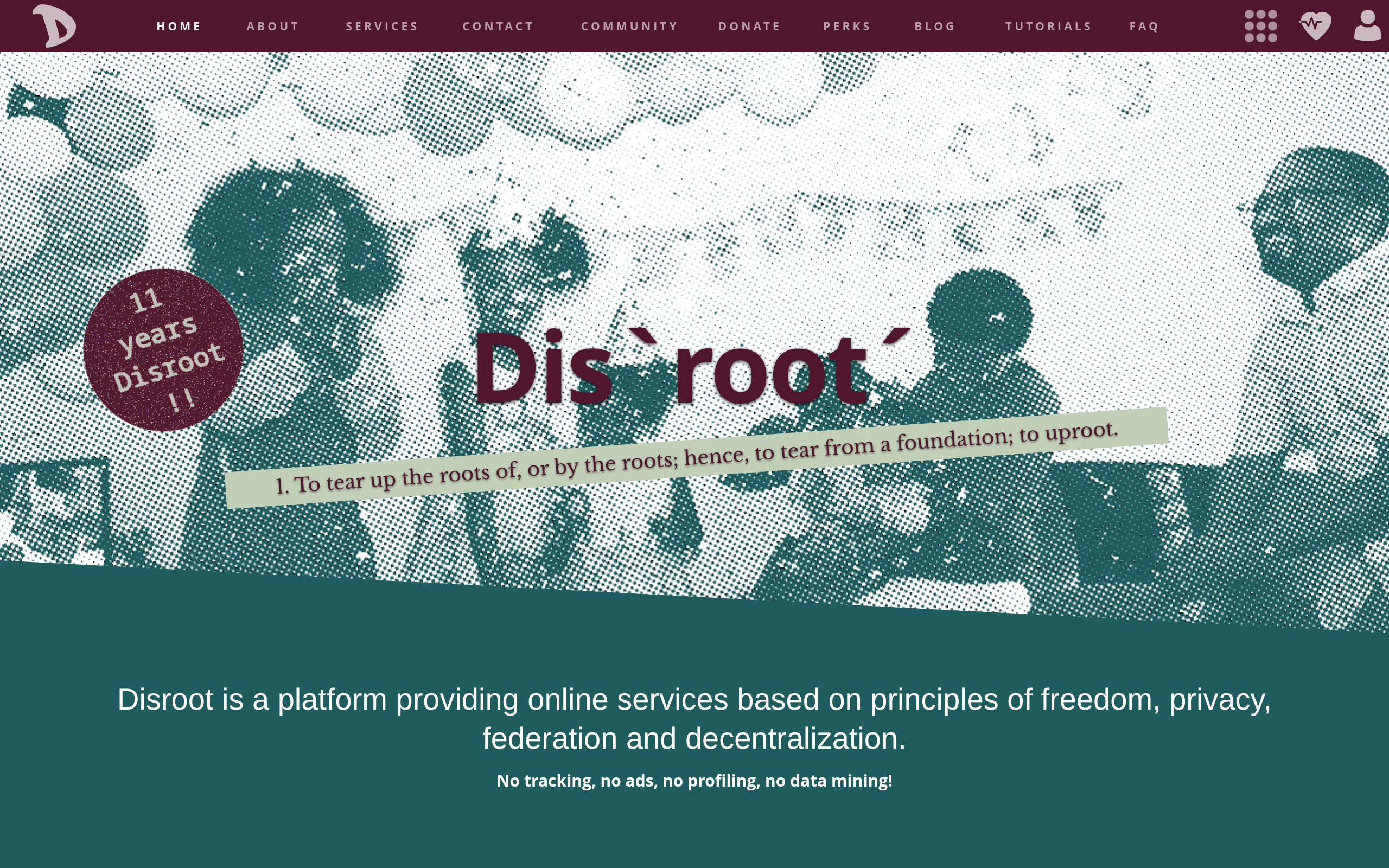 Disroot · 首页