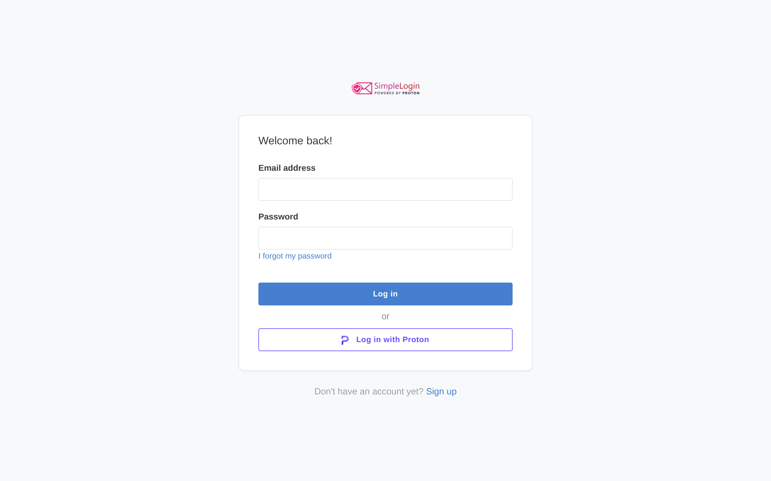 SimpleLogin · 首页