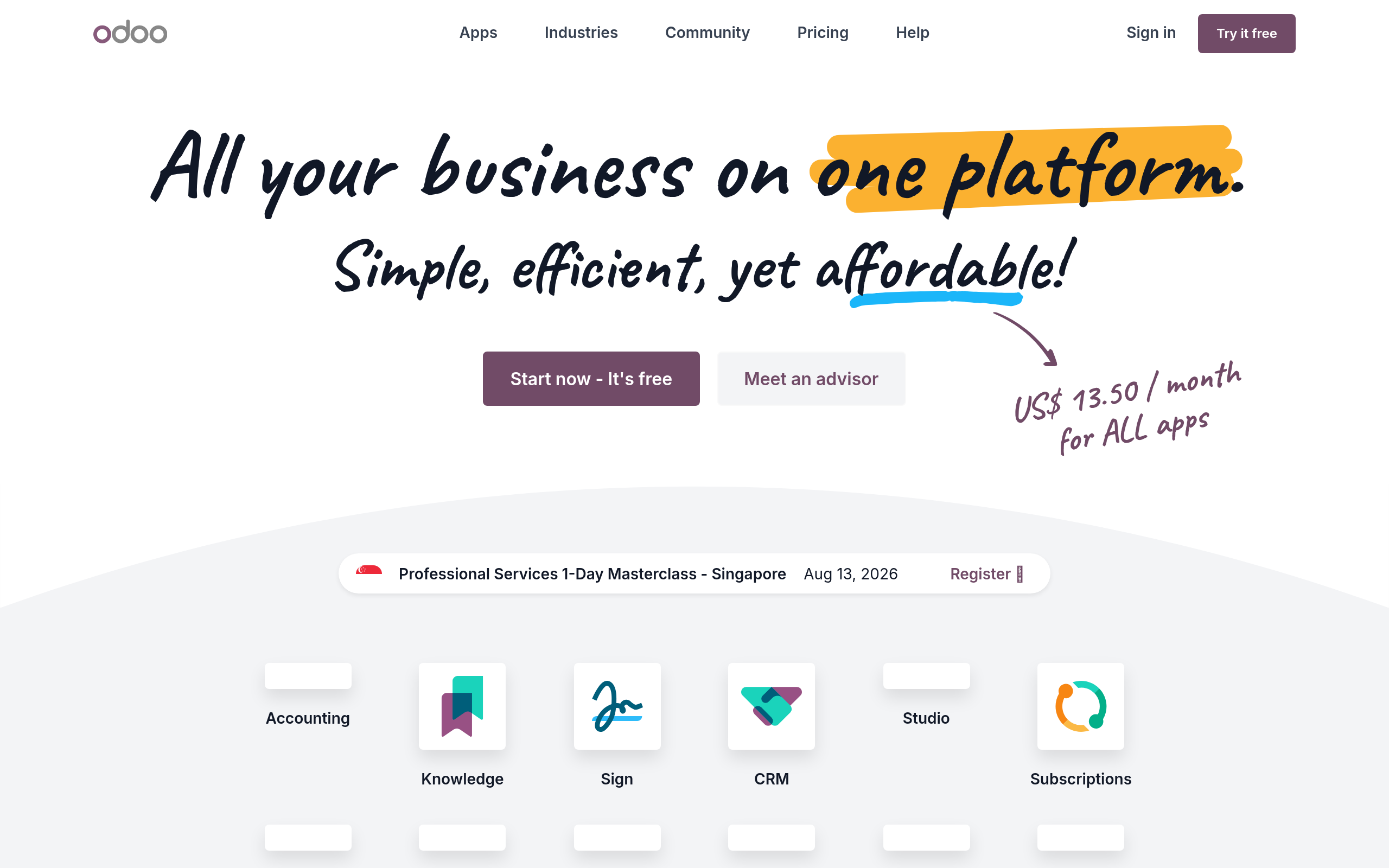 Odoo · 首页
