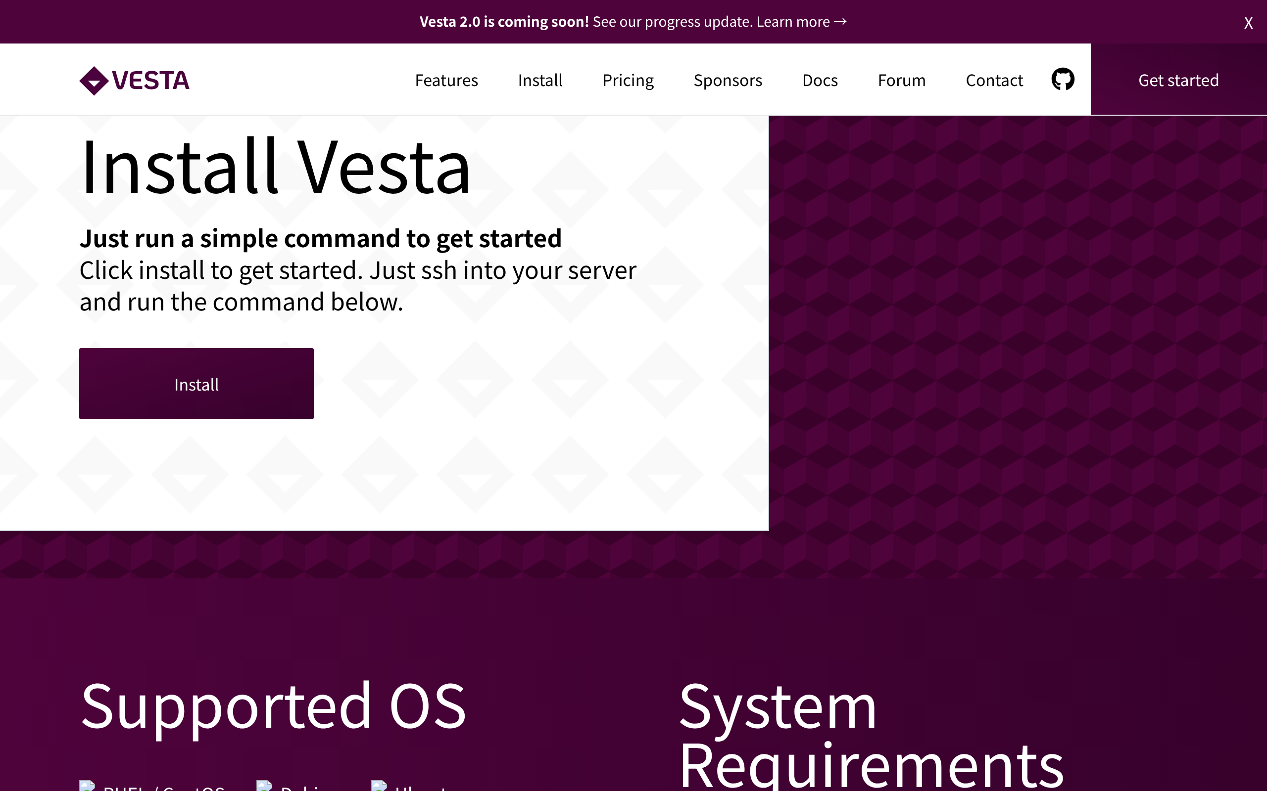 Vesta Control Panel · 首页