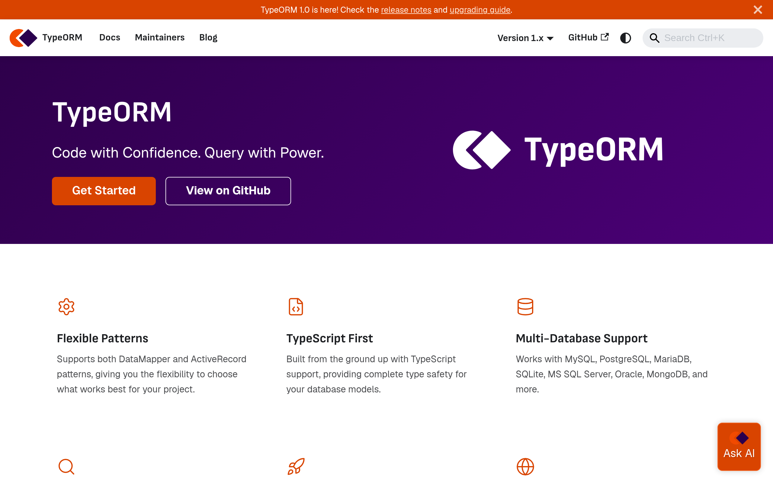 TypeORM · 首页
