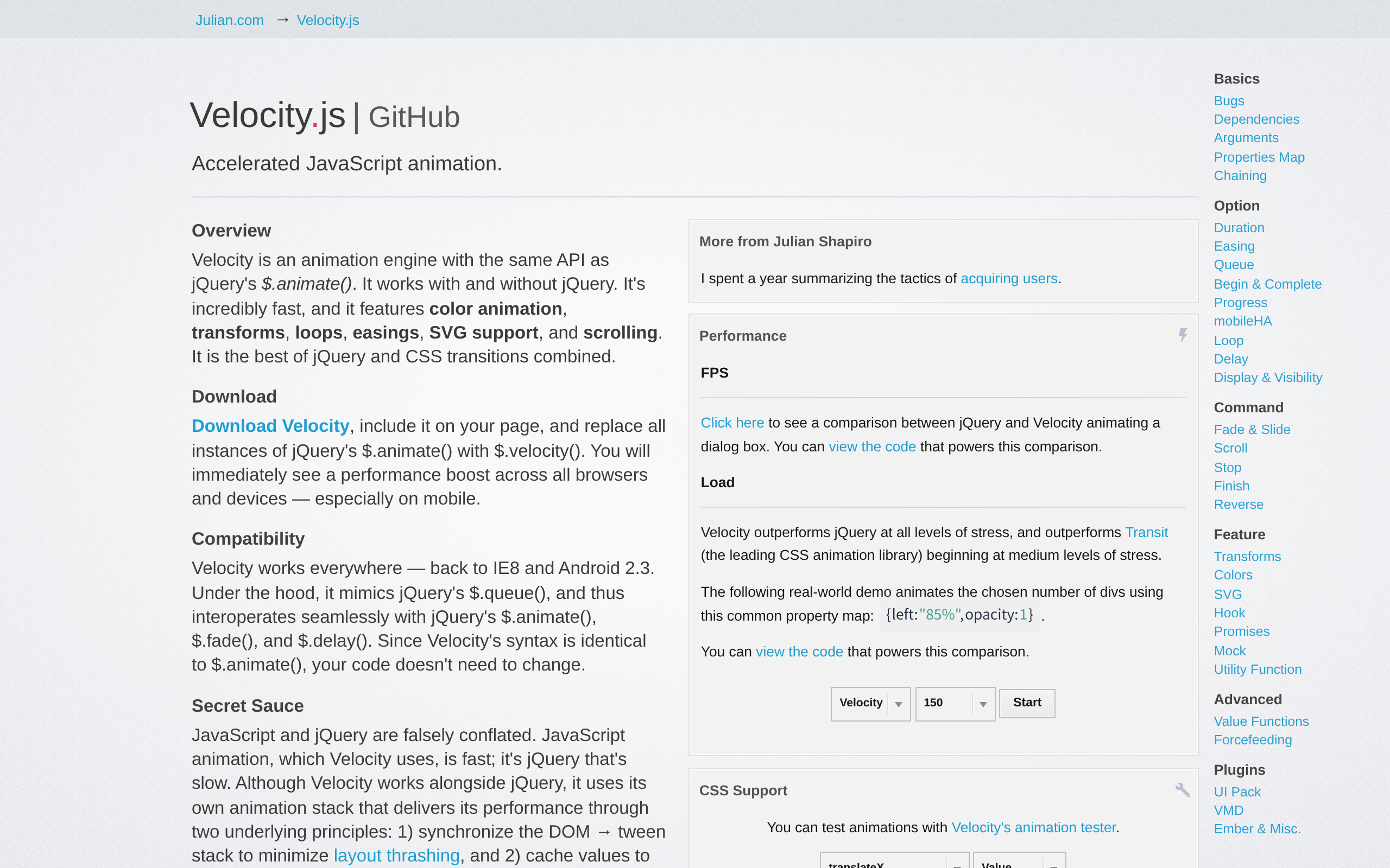 Velocity.js · 首页