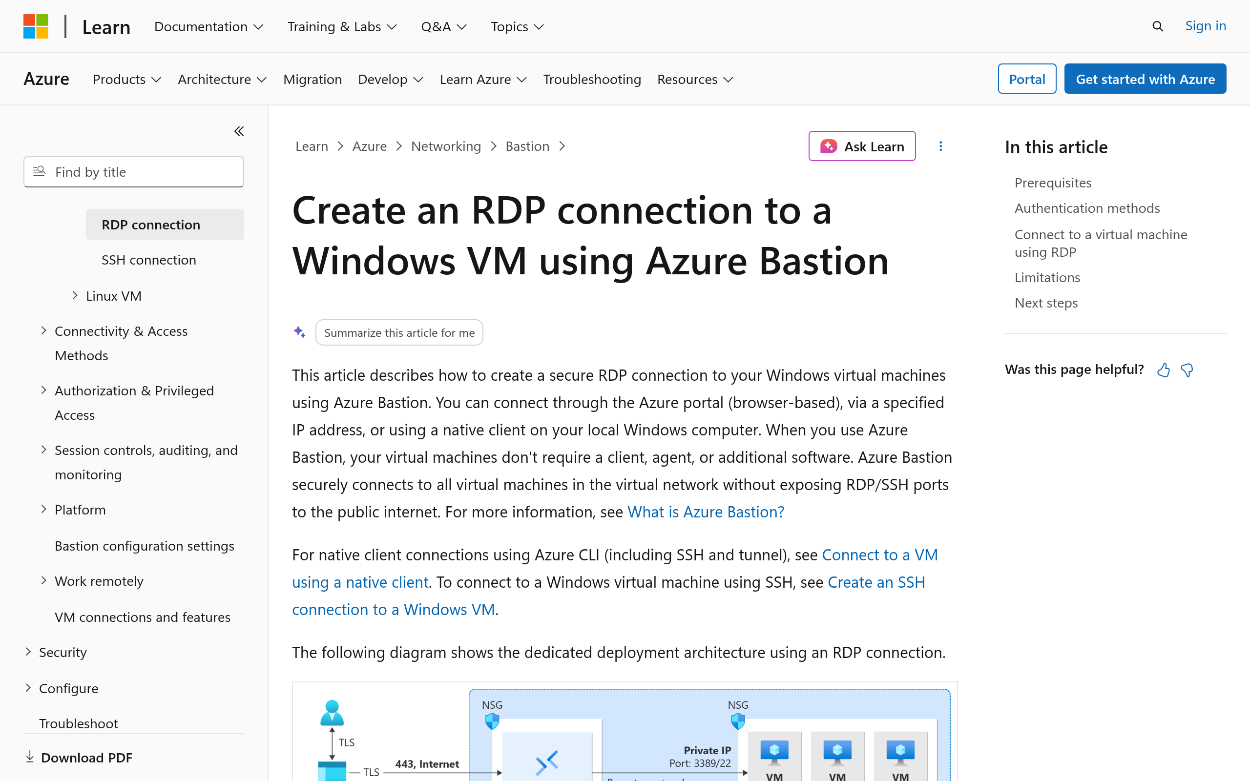 Azure Bastion · 首页