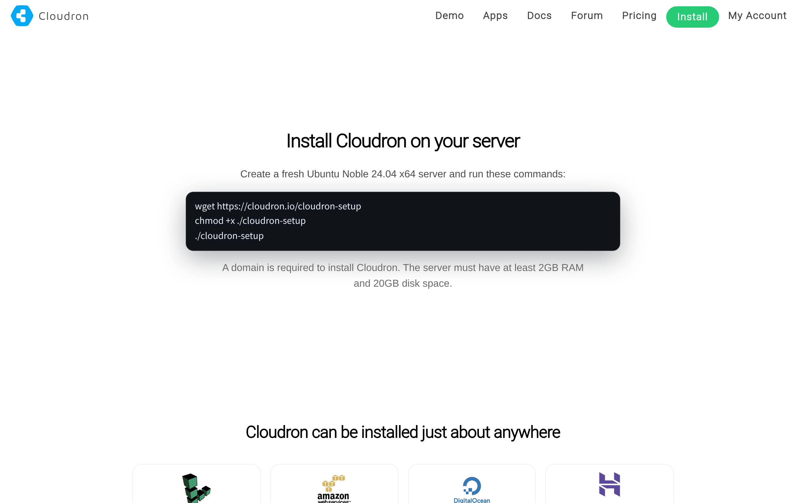 Cloudron · 首页