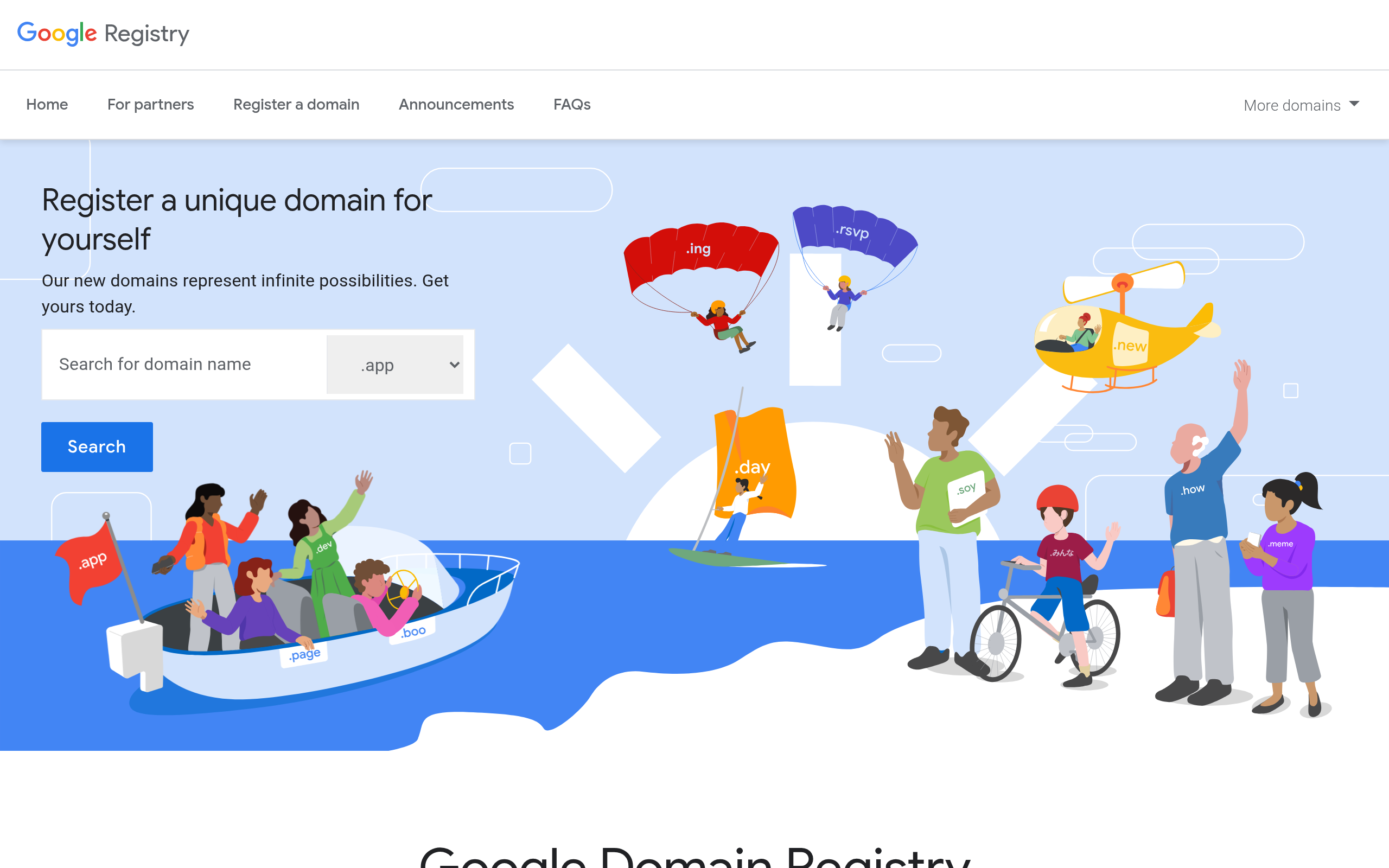 Google Registry · 首页