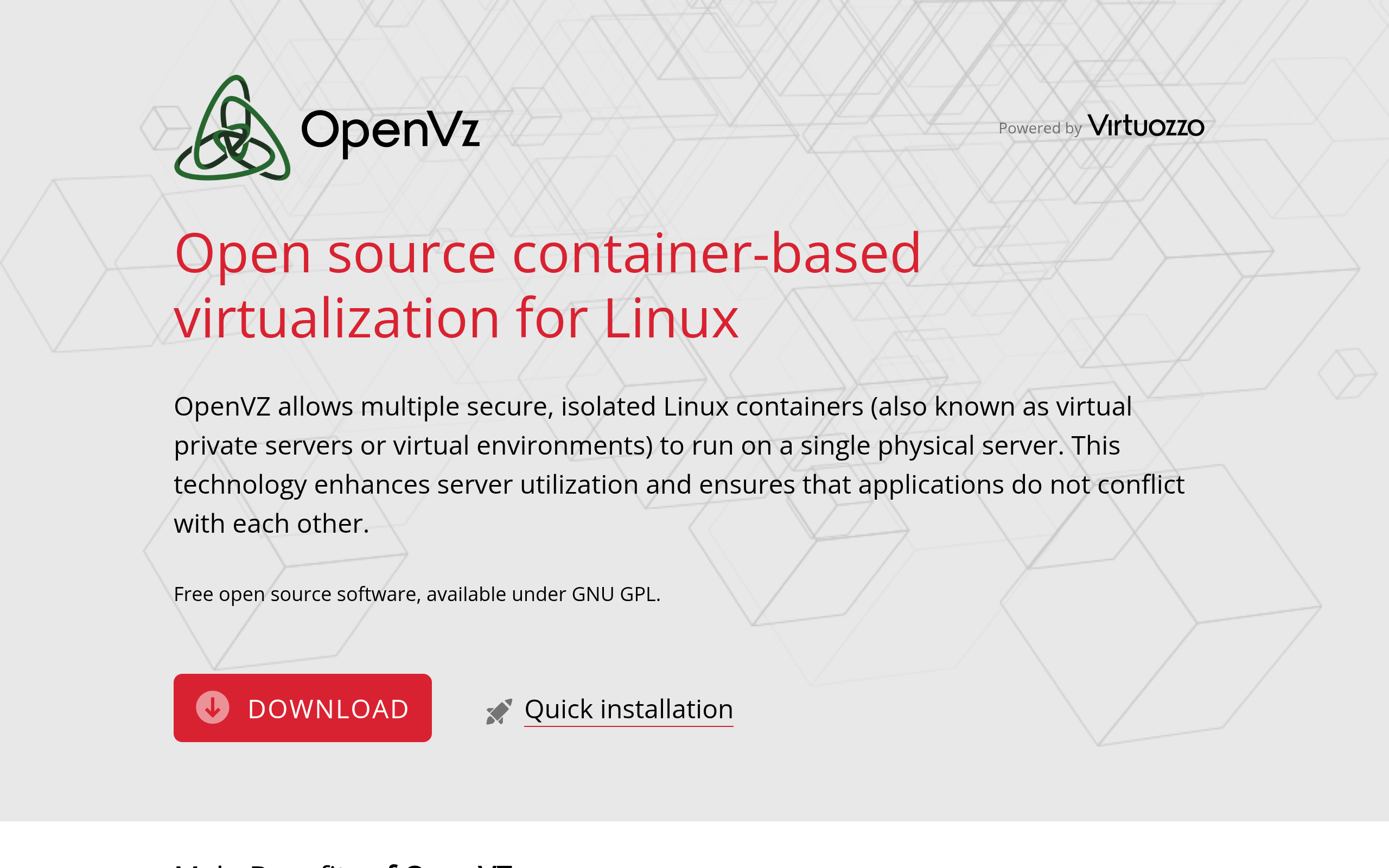 OpenVZ · 首页