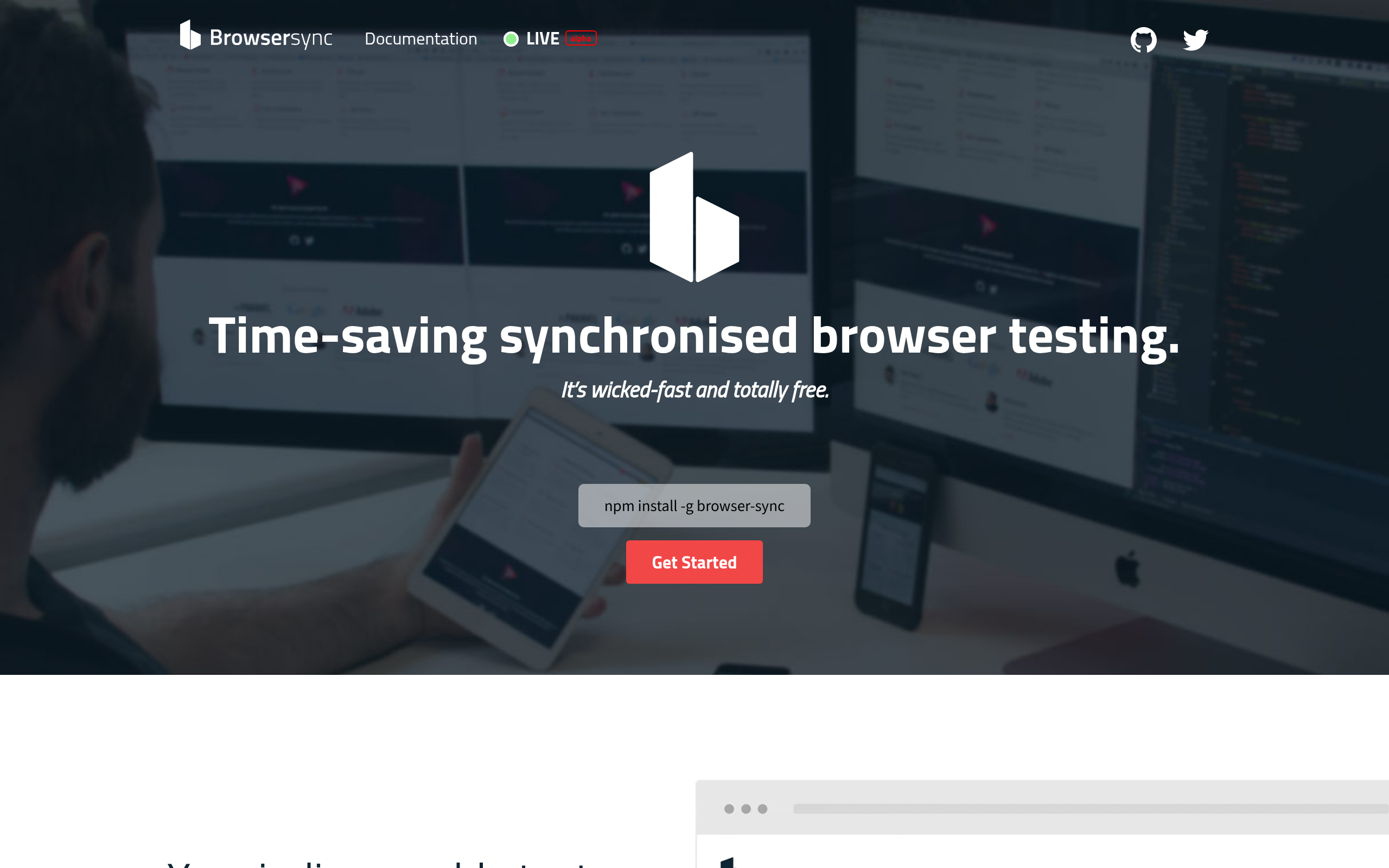 Browsersync · 首页