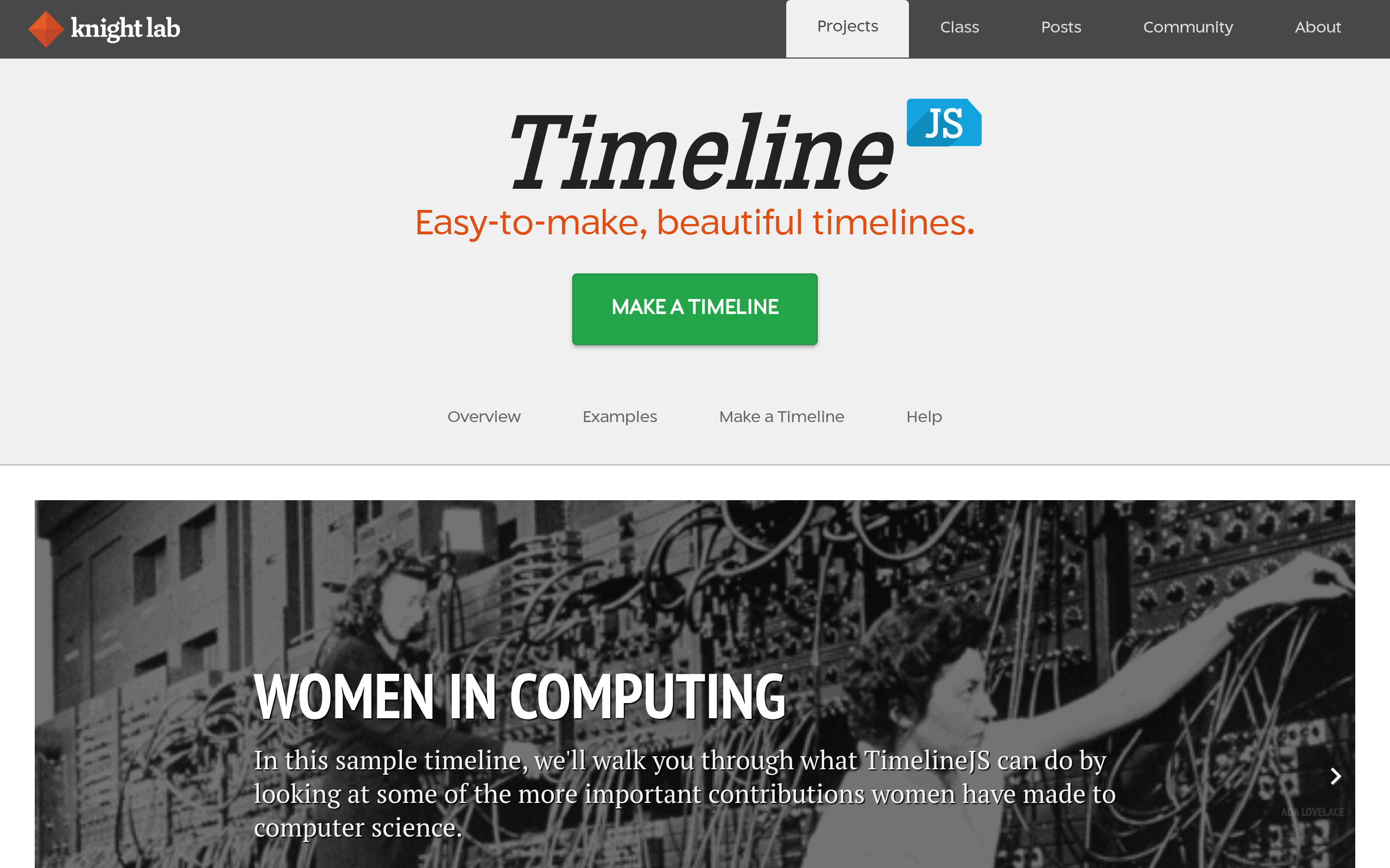 TimelineJS · 首页