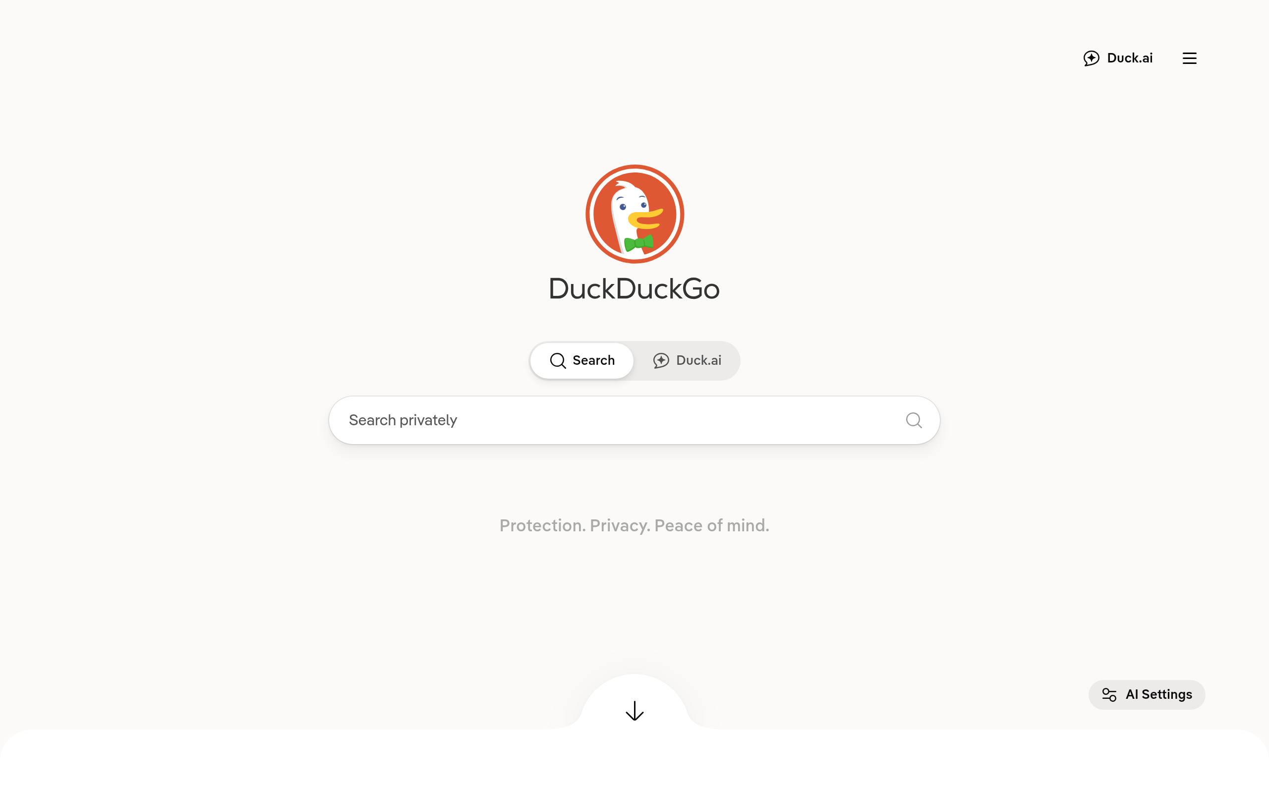 DuckDuckGo · 首页