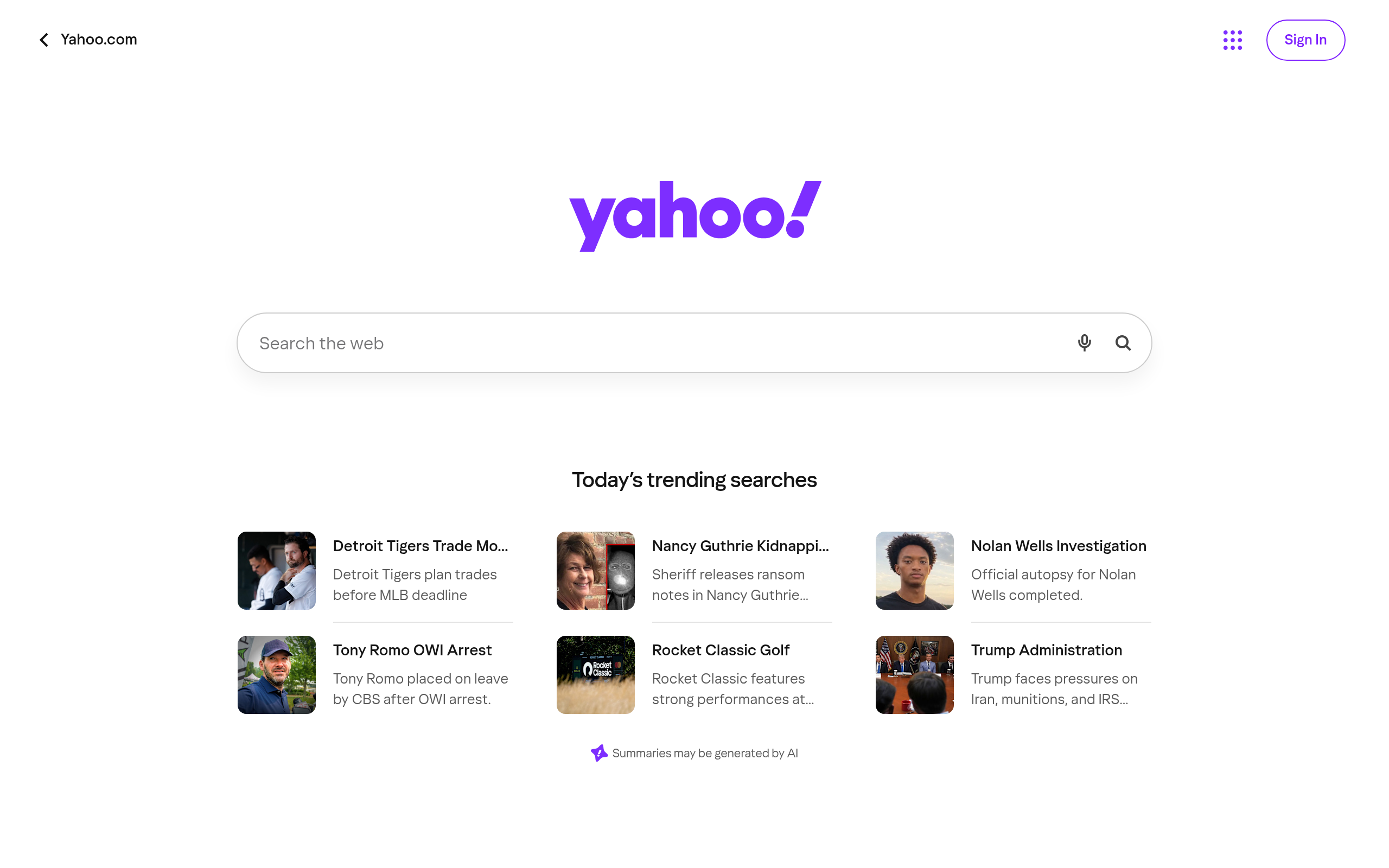 Yahoo Search · 首页