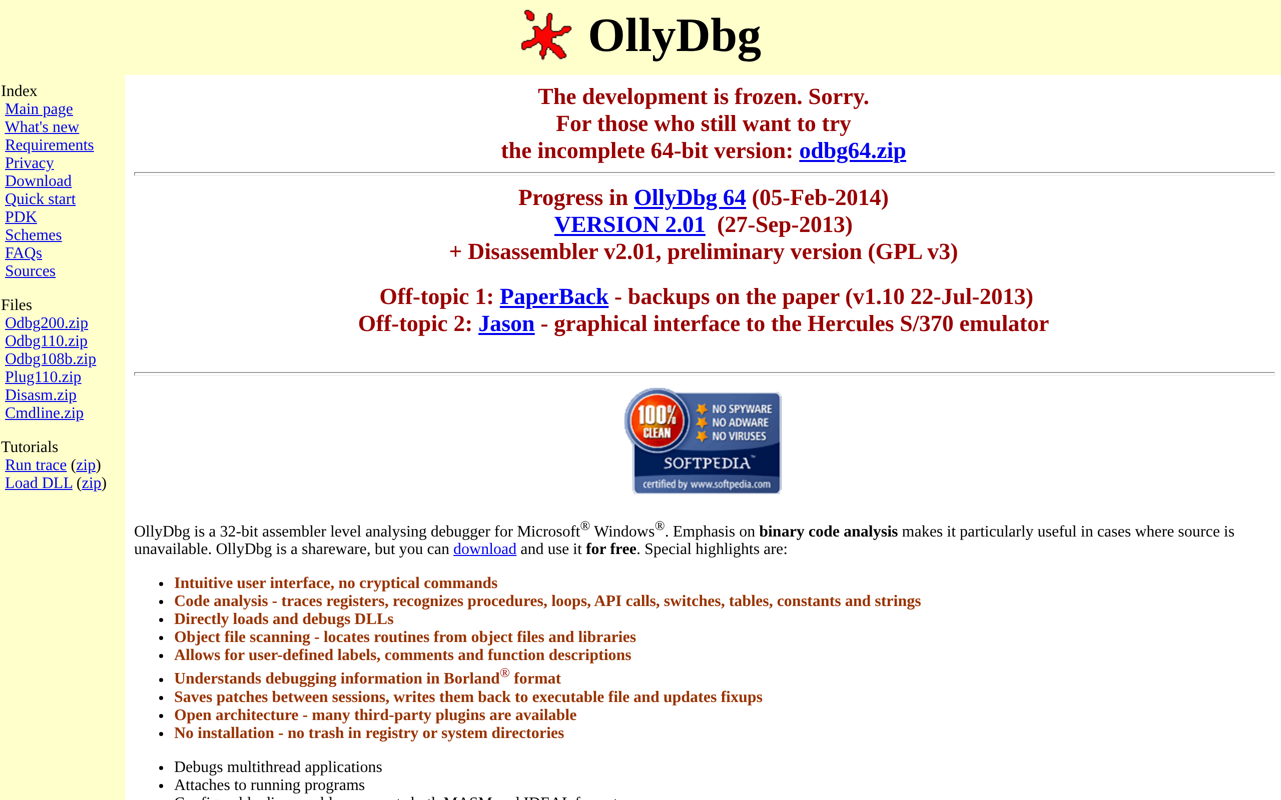 OllyDbg · 首页